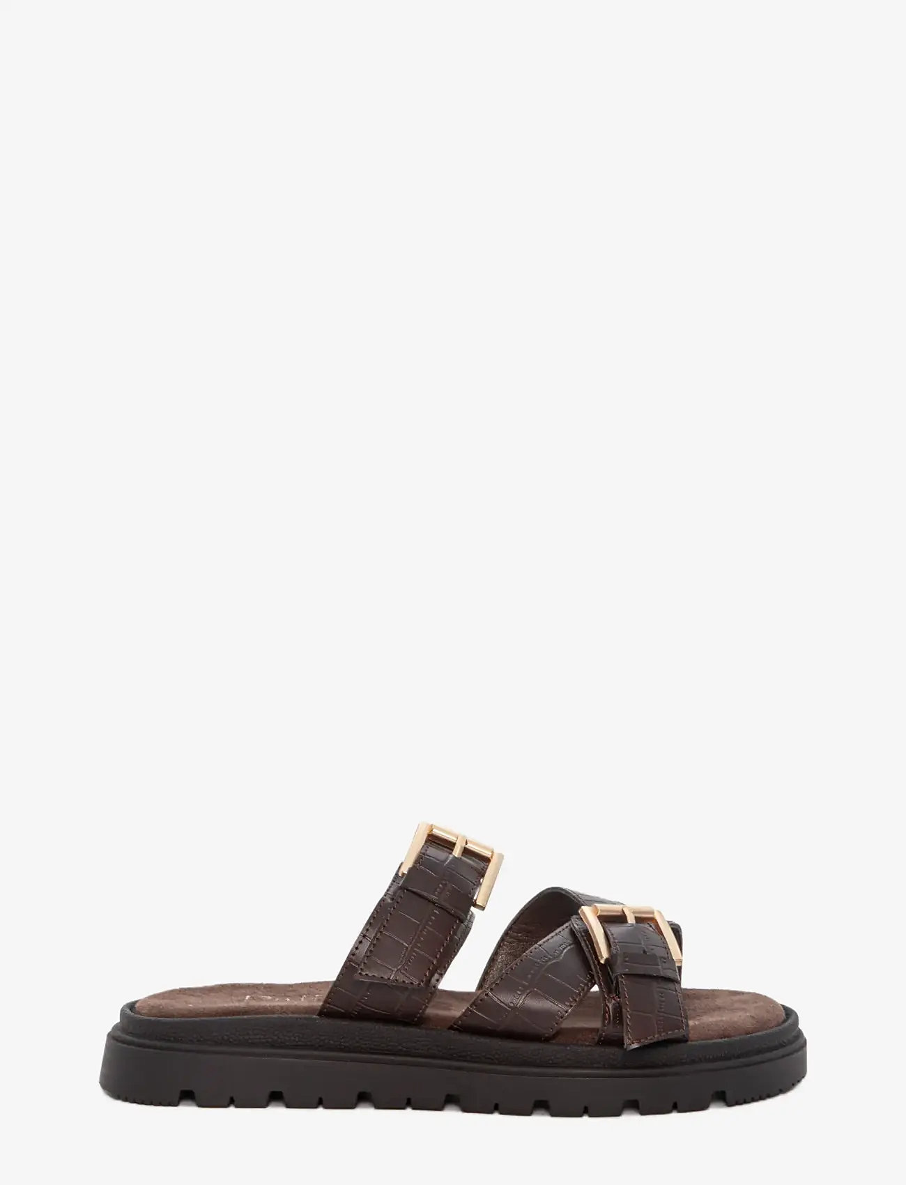 Duffy - GALLARATE TRE - flache sandalen - dark brown - 0