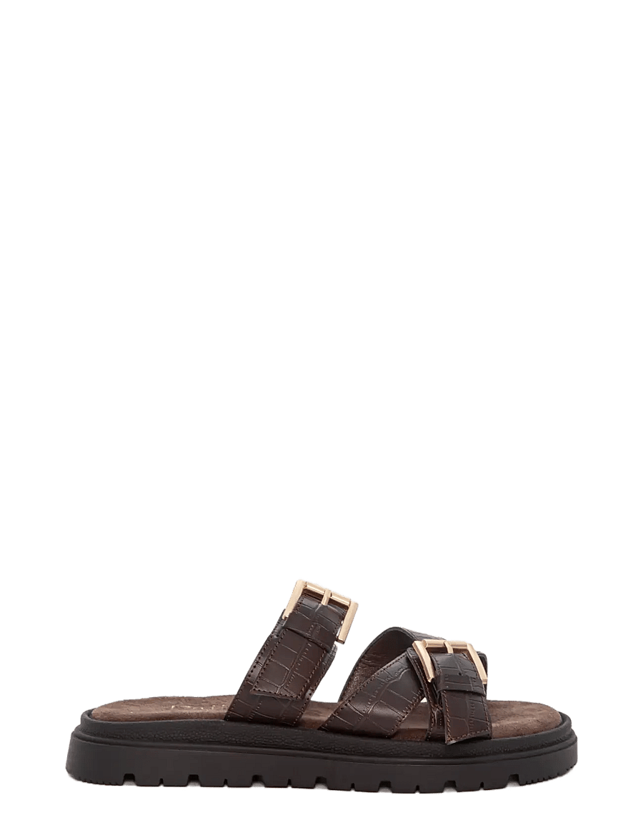 Duffy - GALLARATE TRE - platta sandaler - dark brown - 0