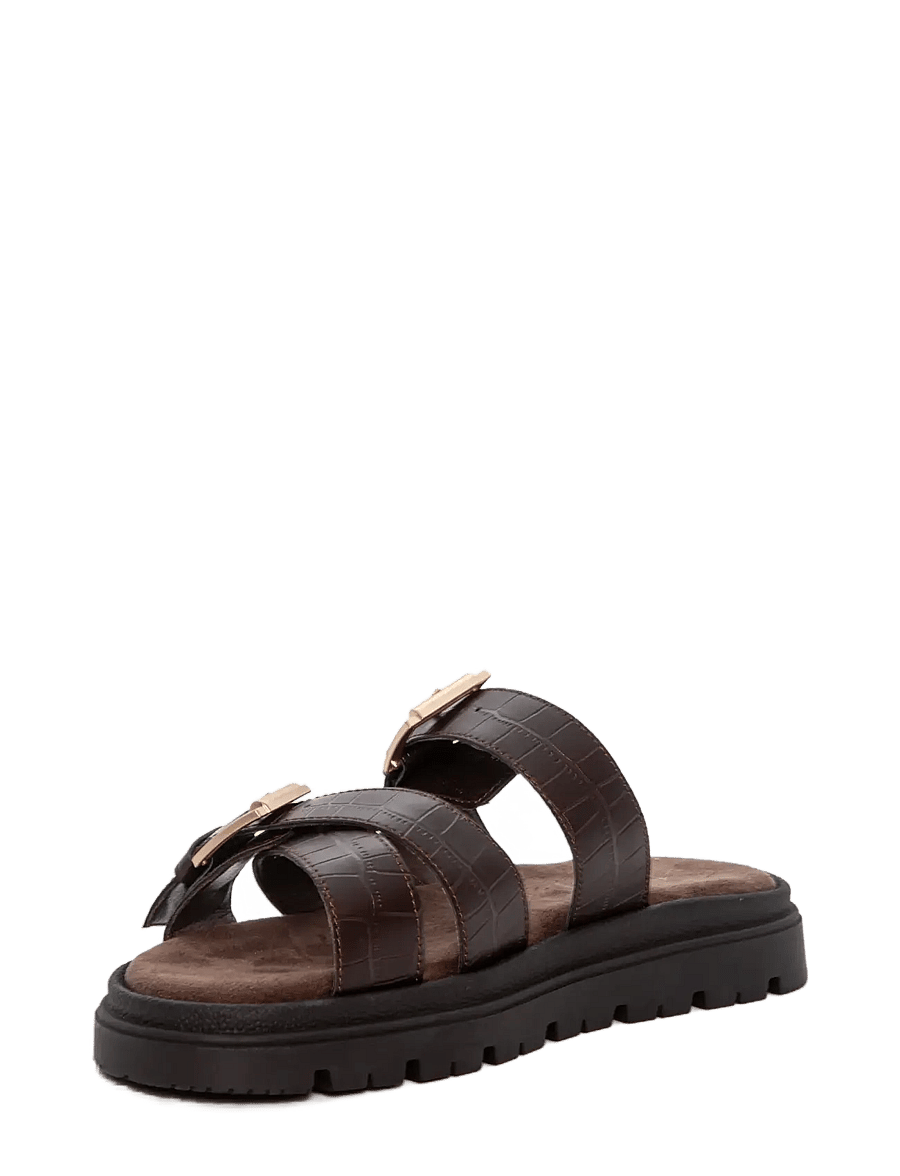 Duffy - GALLARATE TRE - platta sandaler - dark brown - 1