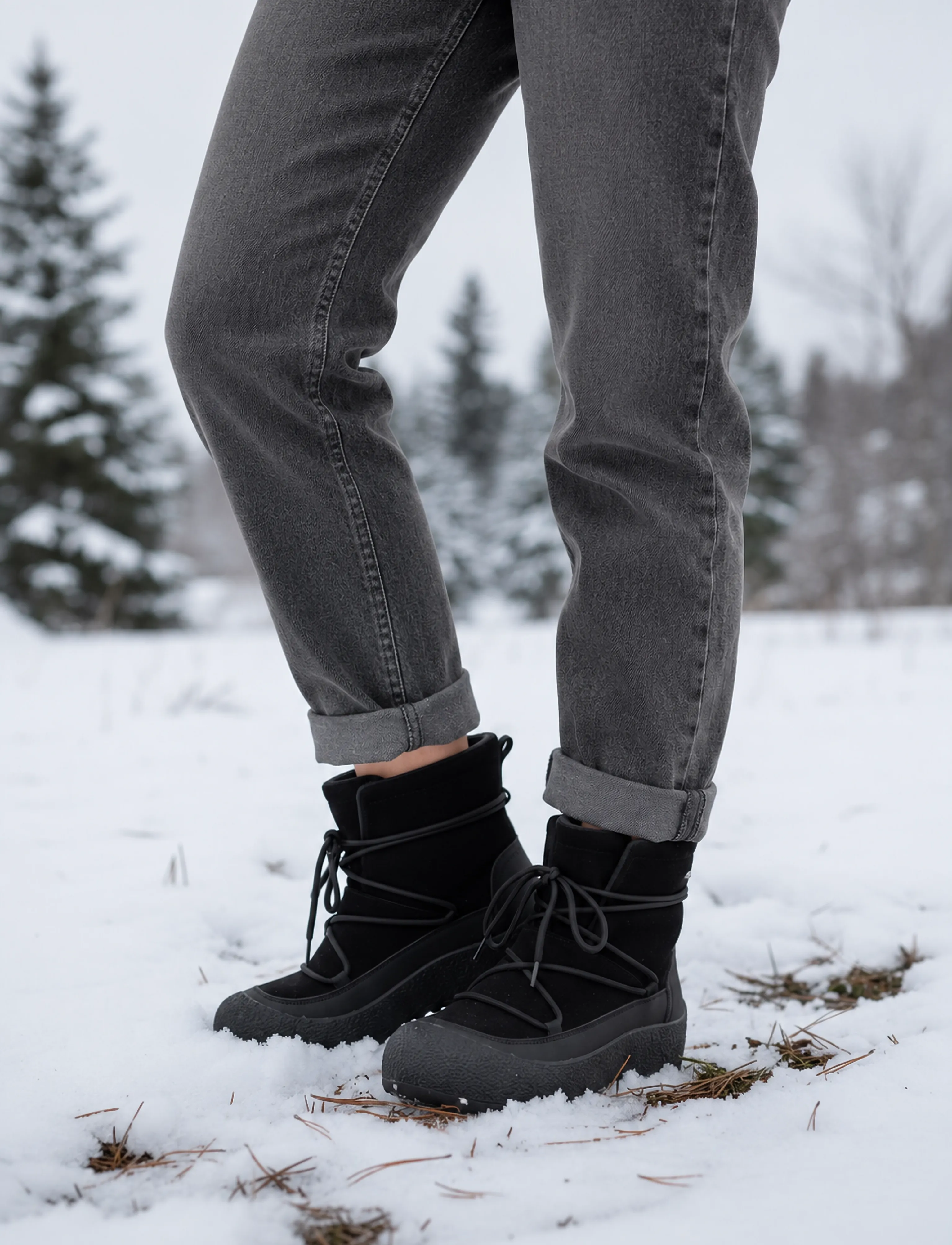 Duffy Casale Tre, Damen, Winterstiefel Mit Schnürung, Schwarz, Gr.36