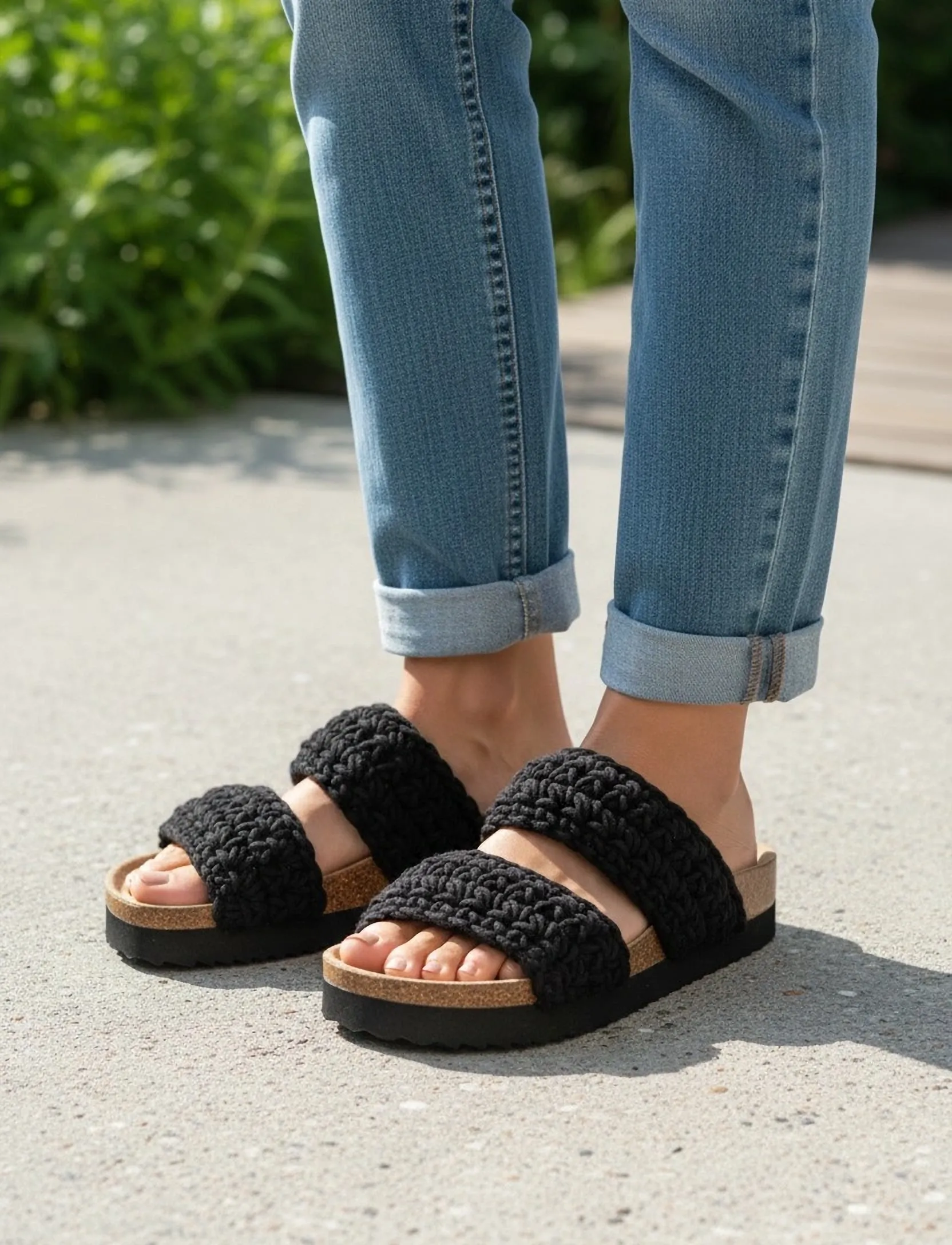 Duffy Roma Uno, 40, Black, Sandals > Platform Sandals, Dame