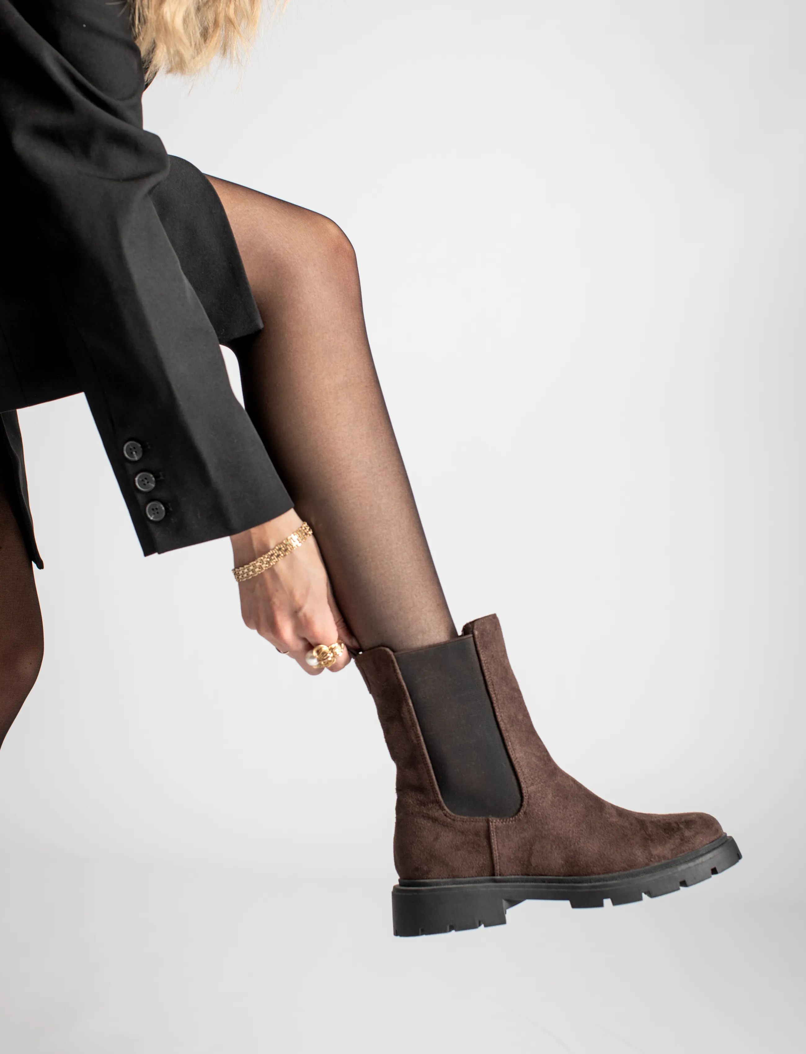 Duffy Venosa Due, Damen, Chunky Chelsea Stiefeletten, Braun, Gr.36