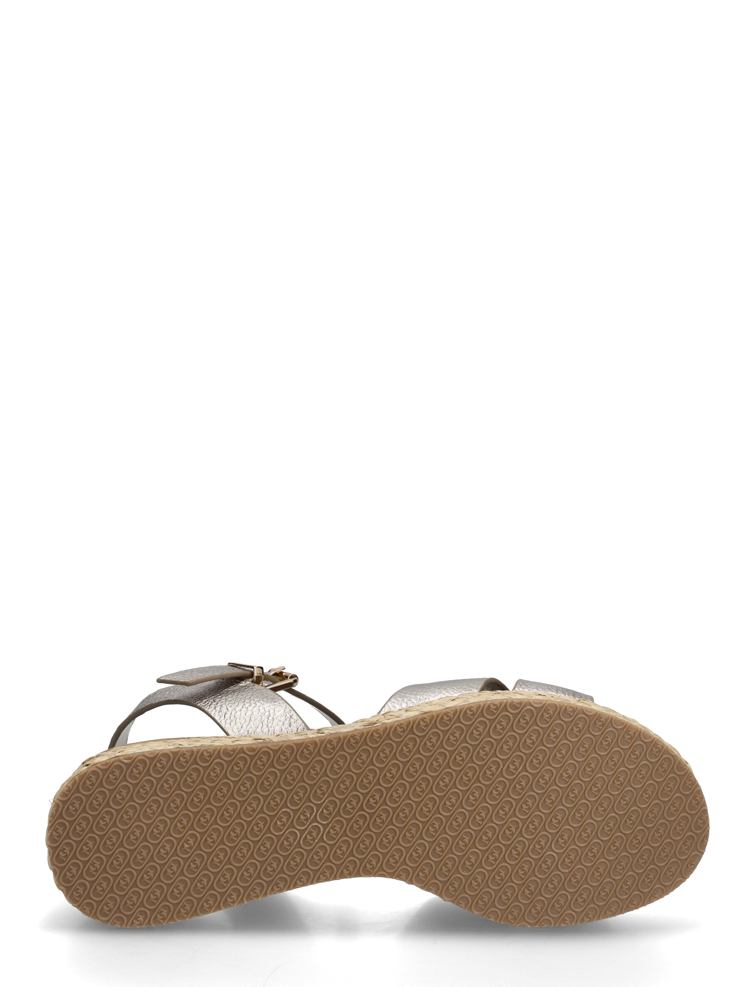 Dune London - littleton - platform sandals - gold - 4