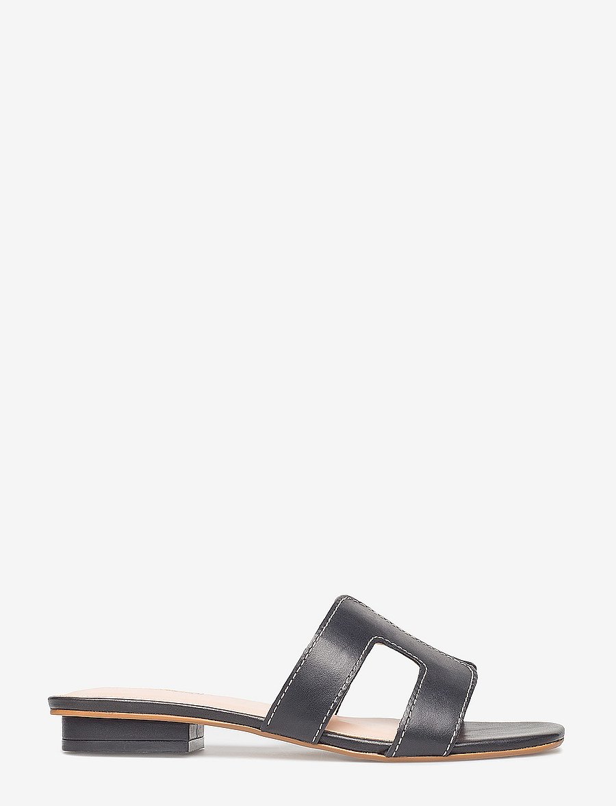 Dune London - loupe - platta mules - black-leather - 1
