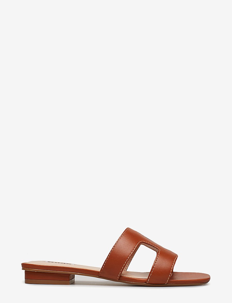 Dune London - loupe - platte muiltjes - tan-leather - 1