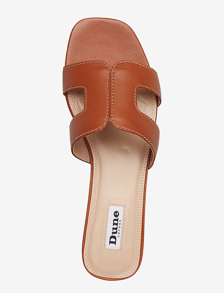 Dune London - loupe - platte muiltjes - tan-leather - 3