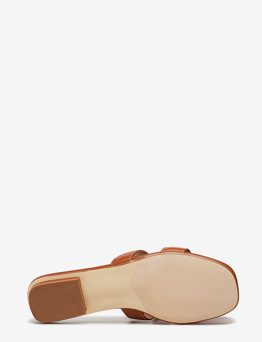 Dune London - loupe - platte muiltjes - tan-leather - 4