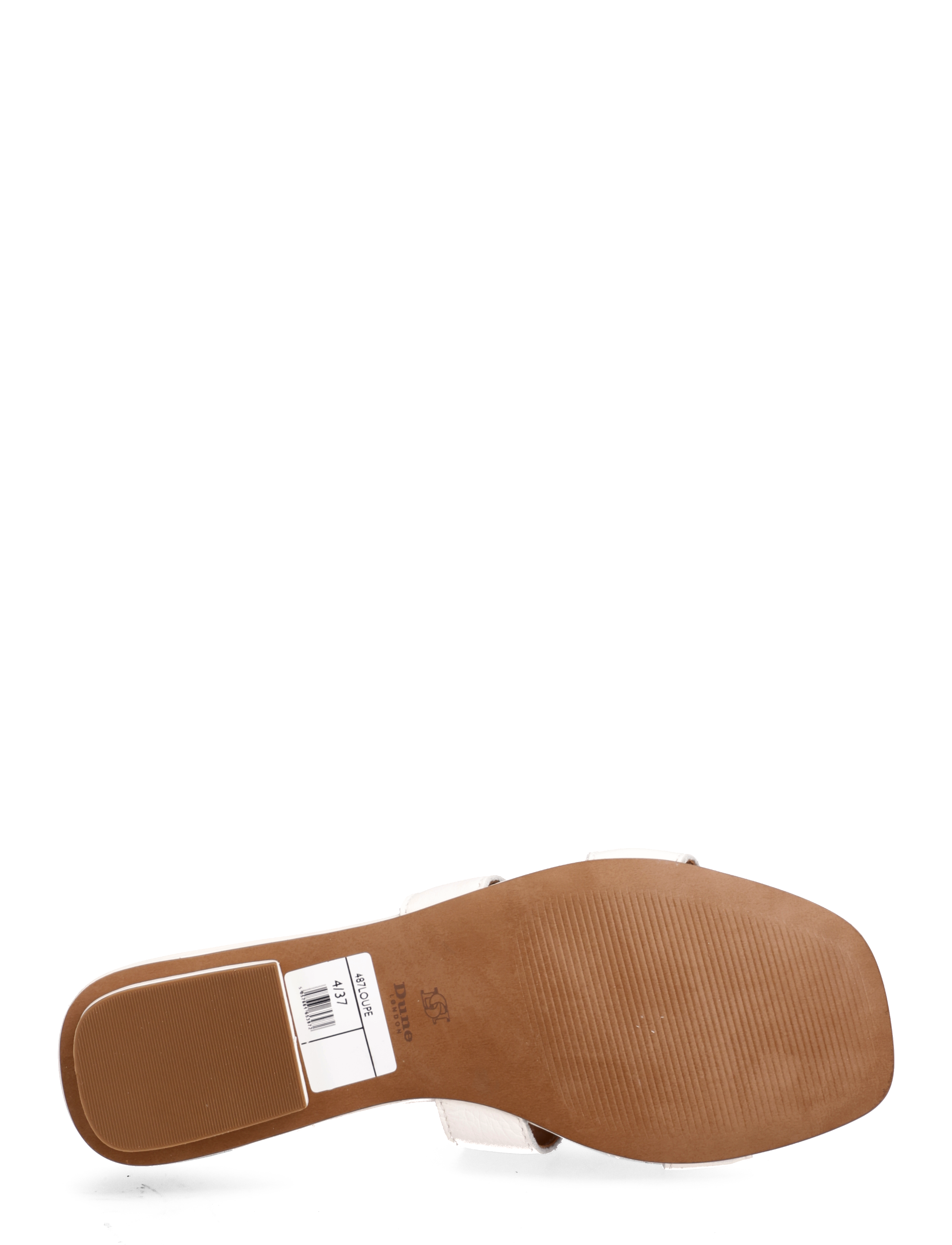 Dune London - loupe - platta mules - white - 4