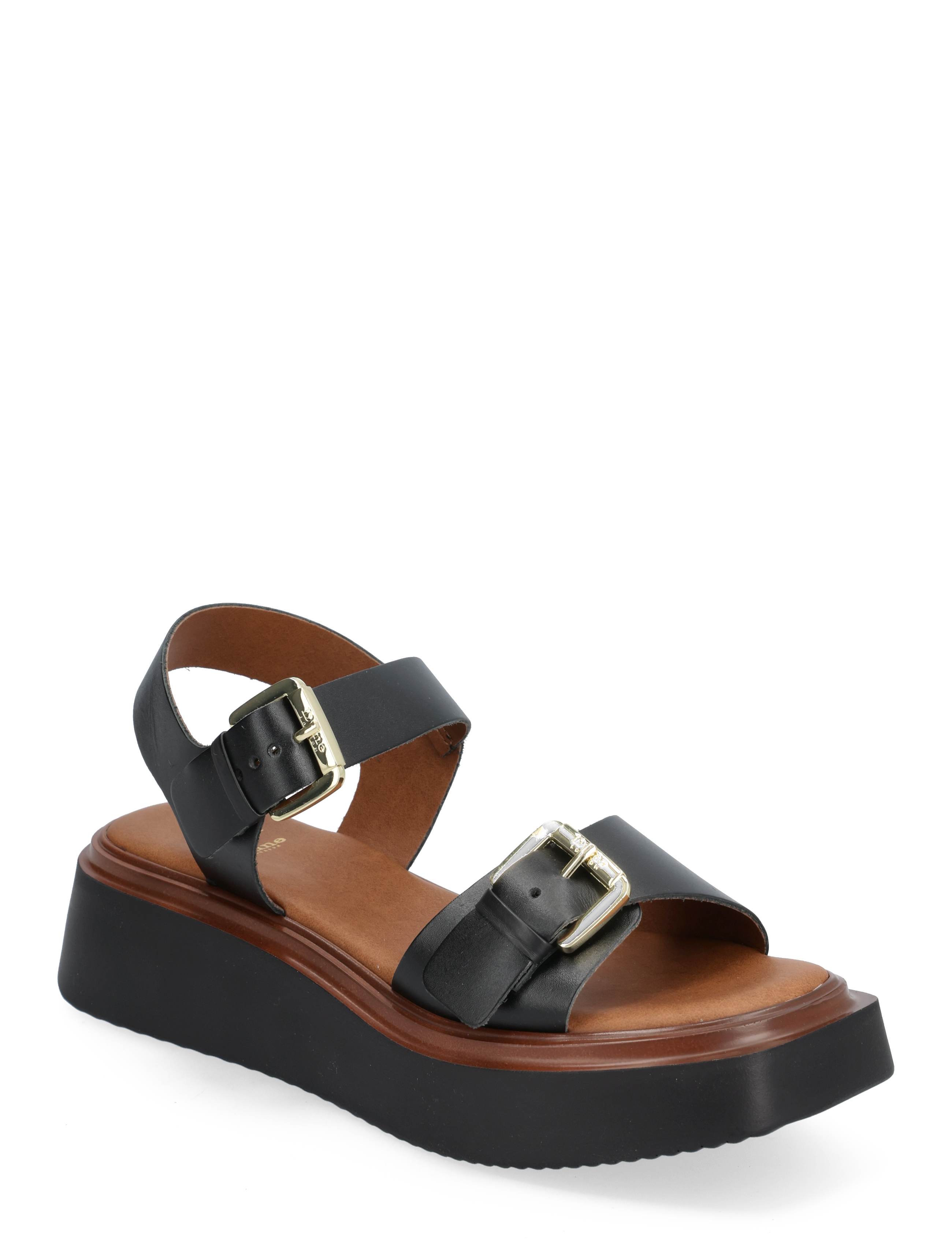 Dune London Loells, Kvinder, Spænde Plateau Sandaler, Sort, Str: 40