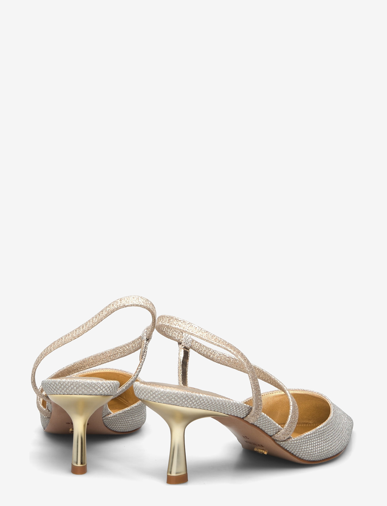 Dune London - citrus - högklackade slingbacks - gold - 4
