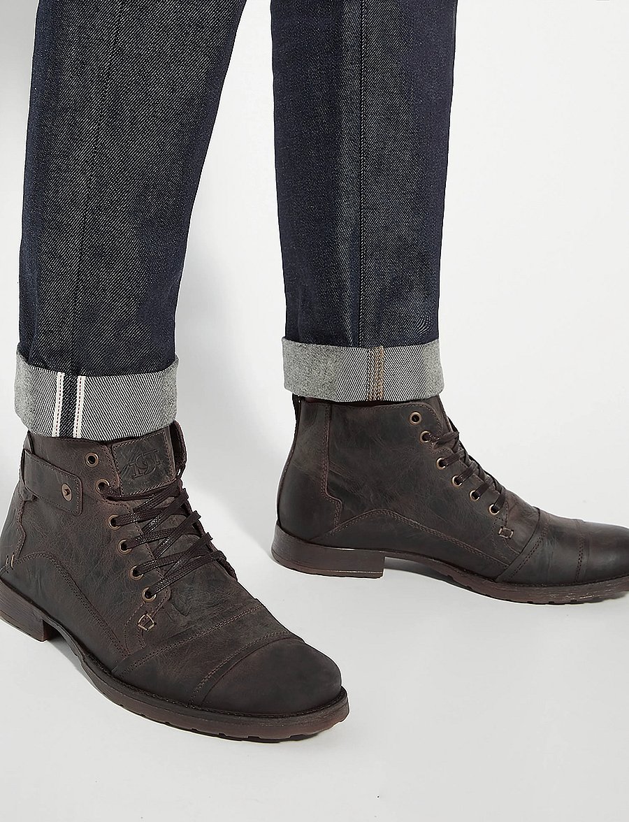 Dune London - SIMON - schnürstiefel - dark brown - 0