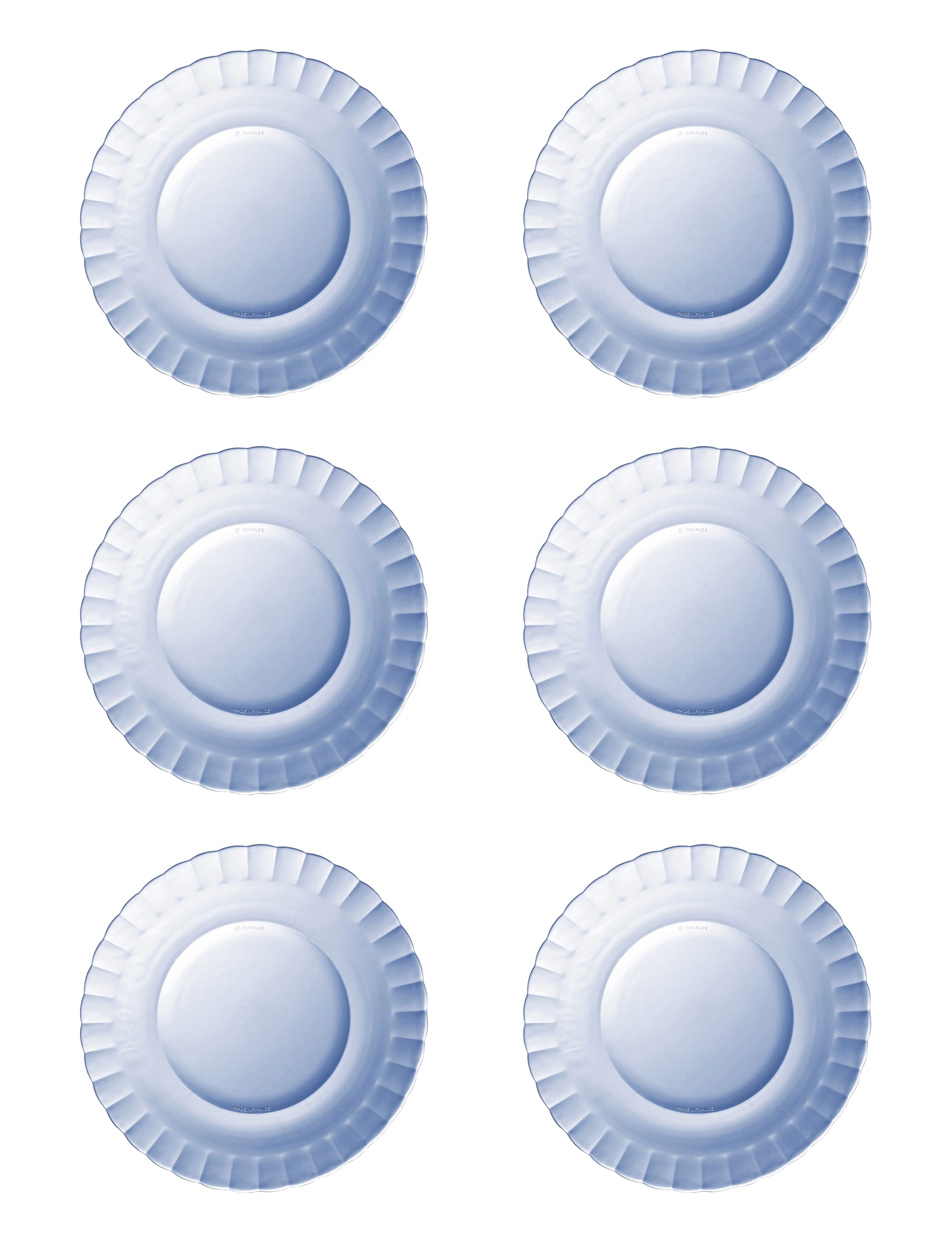 Duralex - Picardie Assiette Creuse x 6 - blue - 0