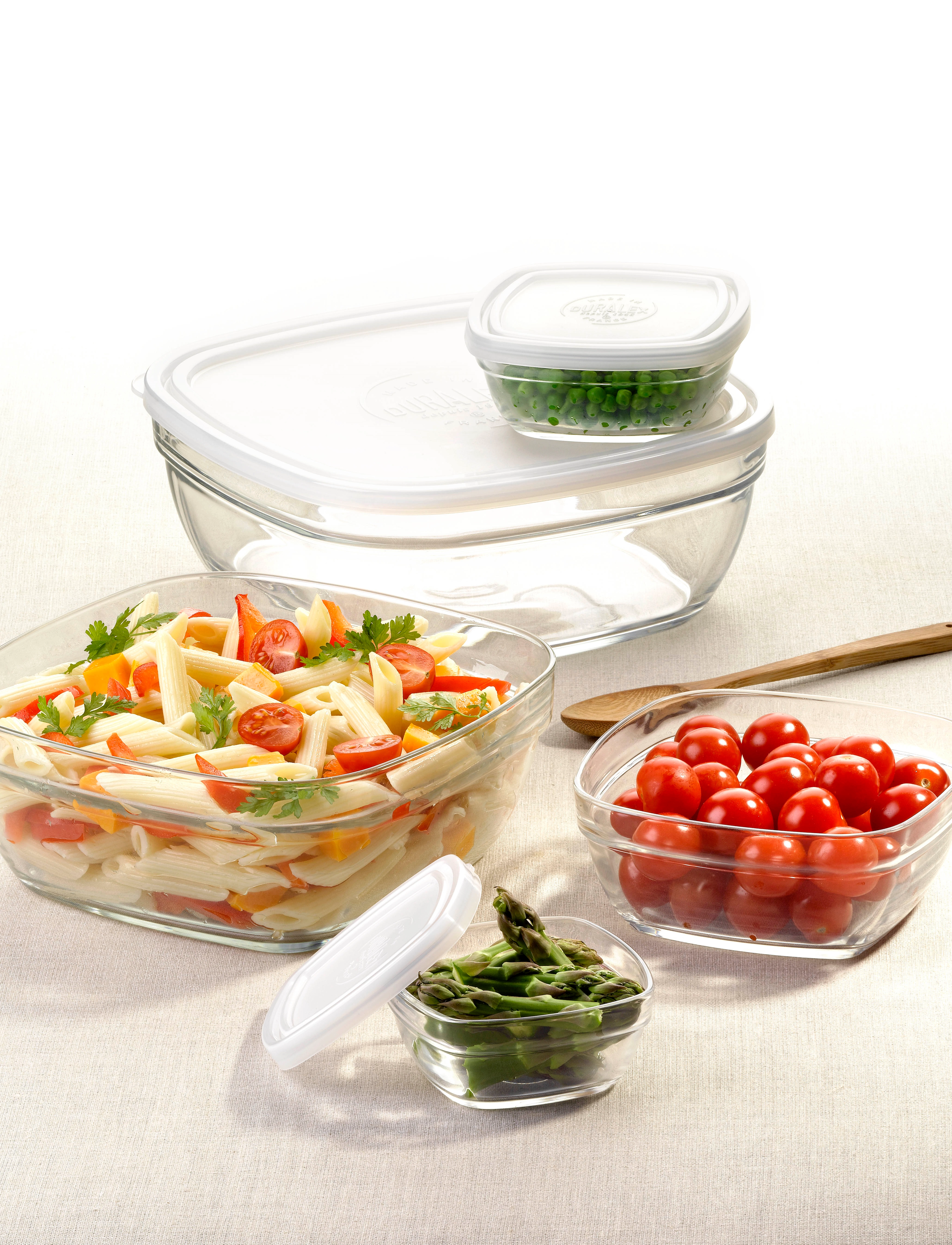 Duralex Freshbox Square With Lid, 115 cl, Kitchen Storage, Nackt - Boxes & Containers, Homeware