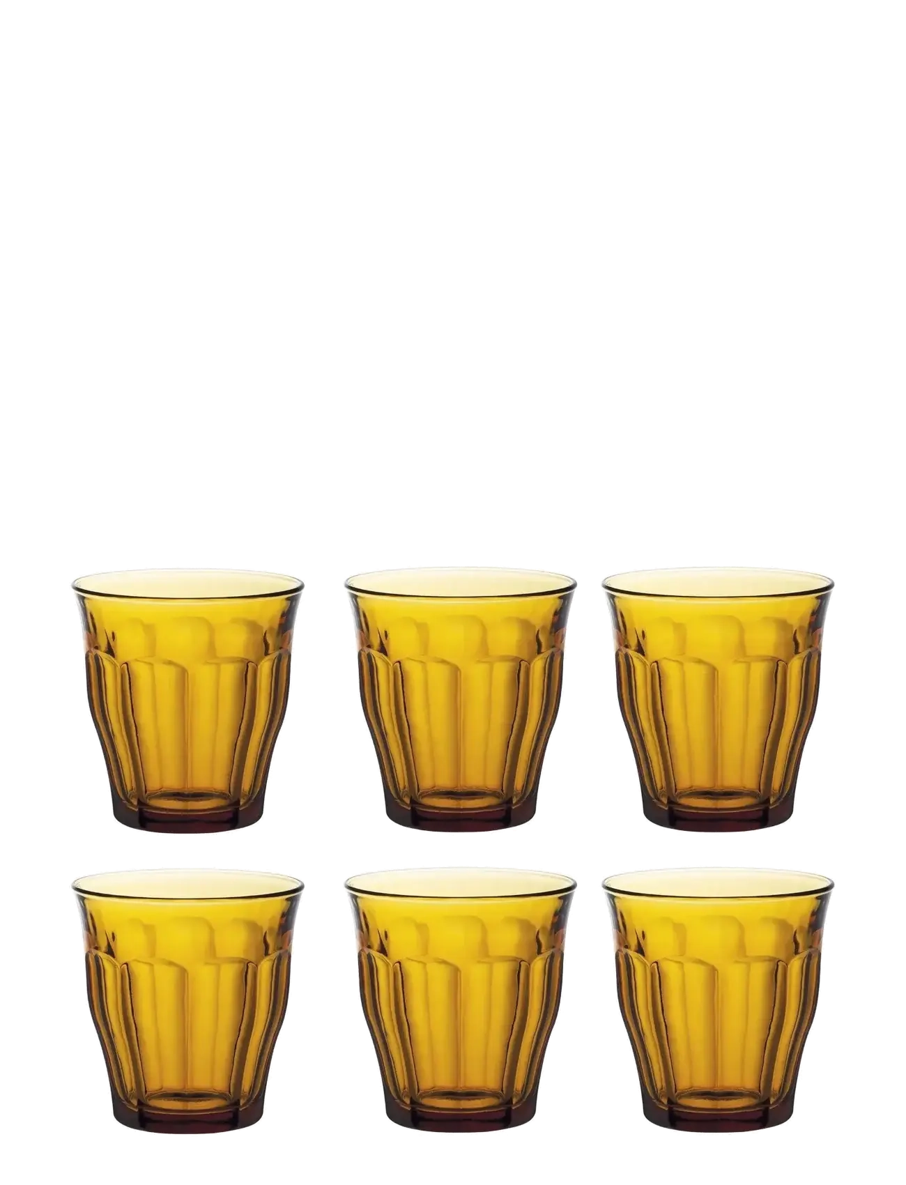 Duralex Picardie Tumbler X 6, Drikkeglas, Orange, Str: 25 CL