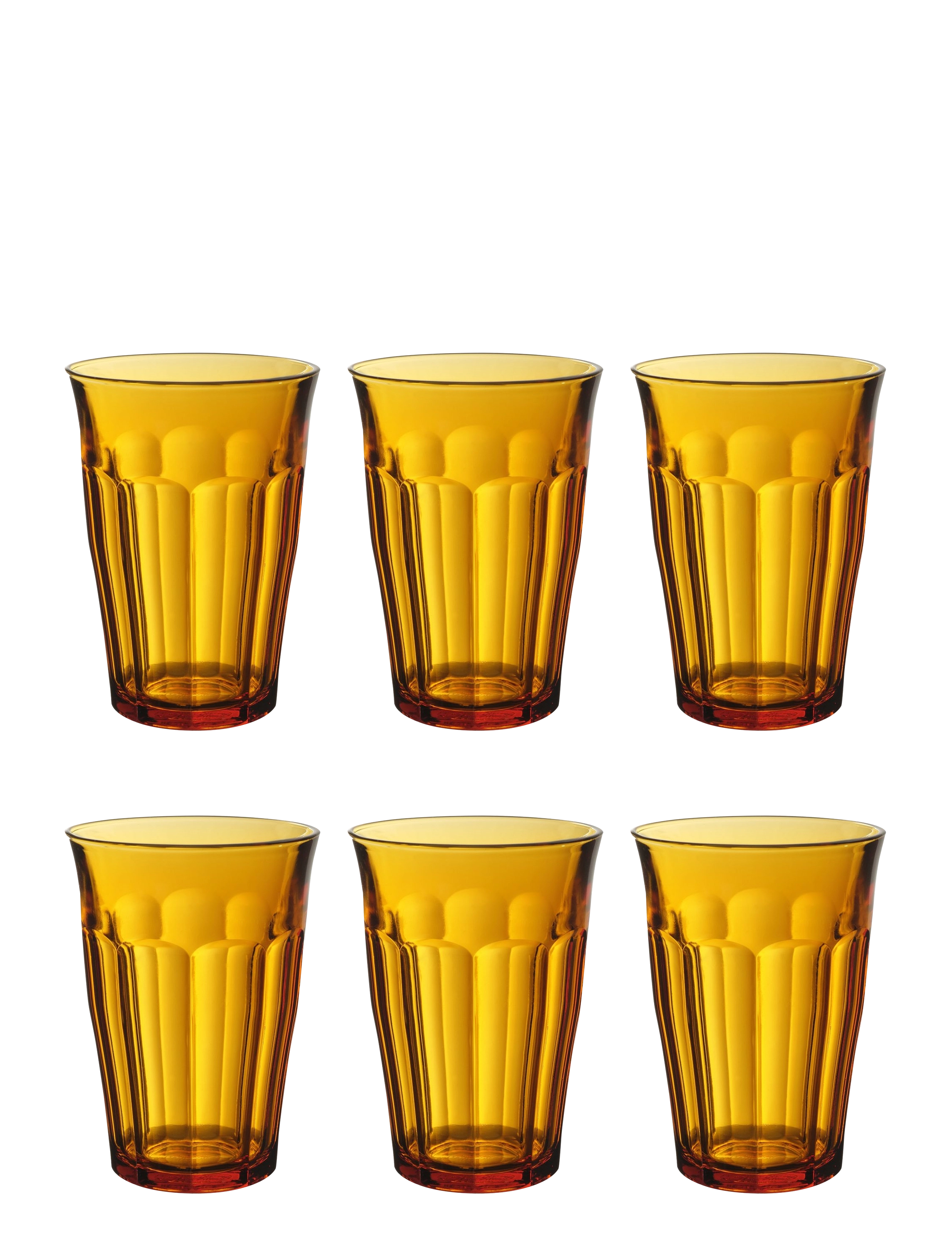 Duralex Picardie Tumbler x 6 - Drikkeglas - AMBER / orange