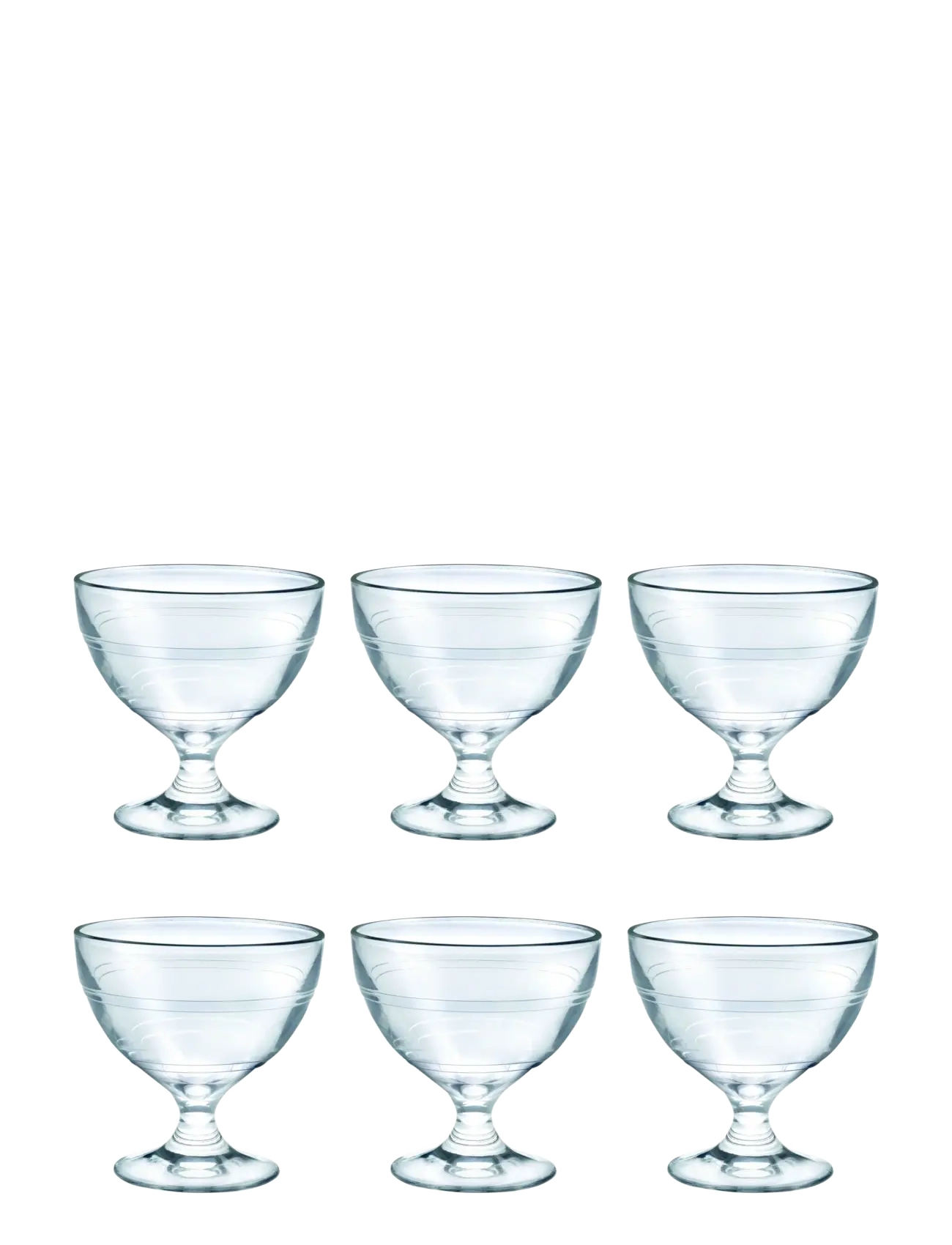 Duralex Gigogne Coupe X 6, Dessert Vinglases, Nude, Str: 25 CL