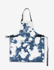 BBQ Style Apron - BLUE STAINED