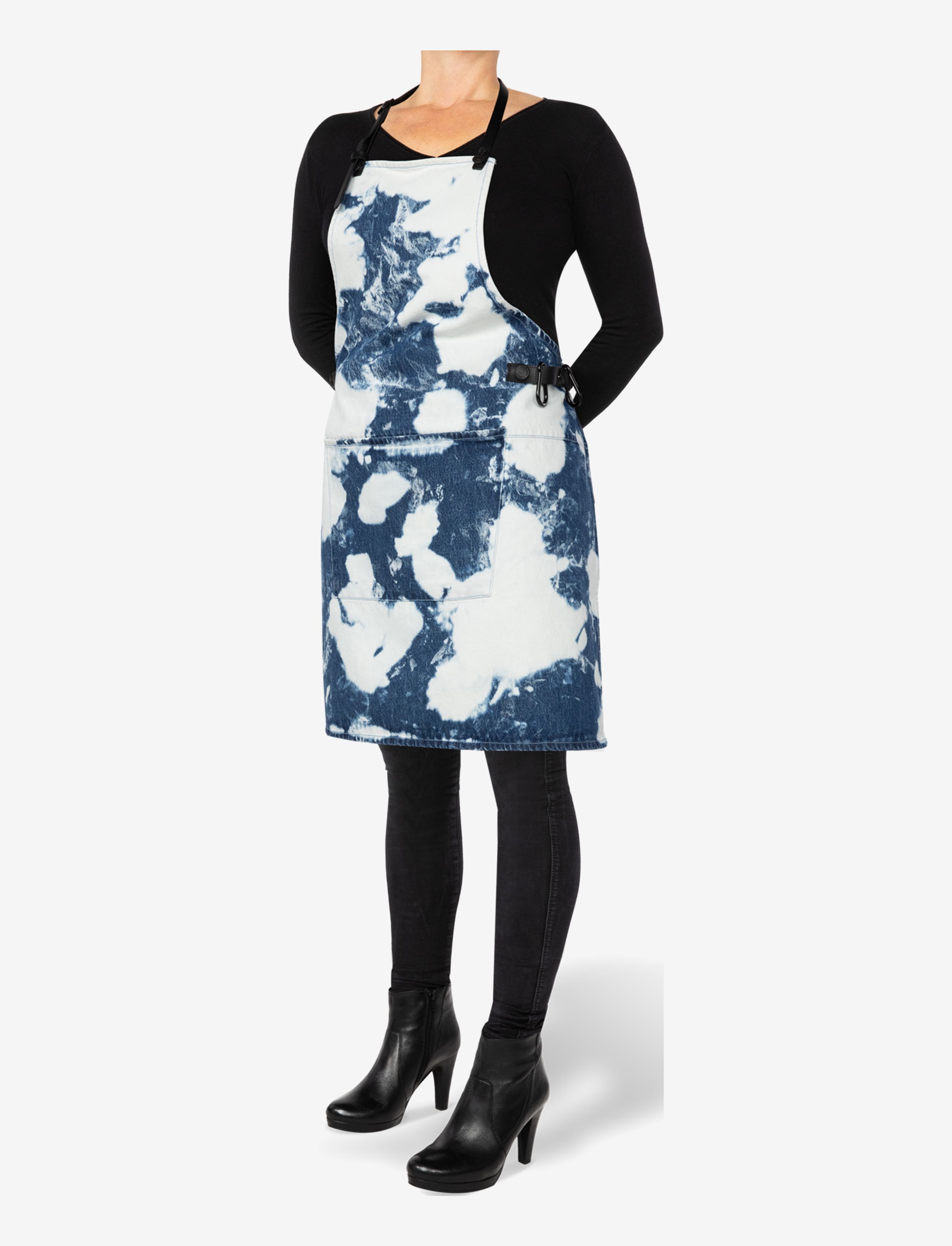 Dutchdeluxes - BBQ Style Apron - prijuostės - blue stained - 1