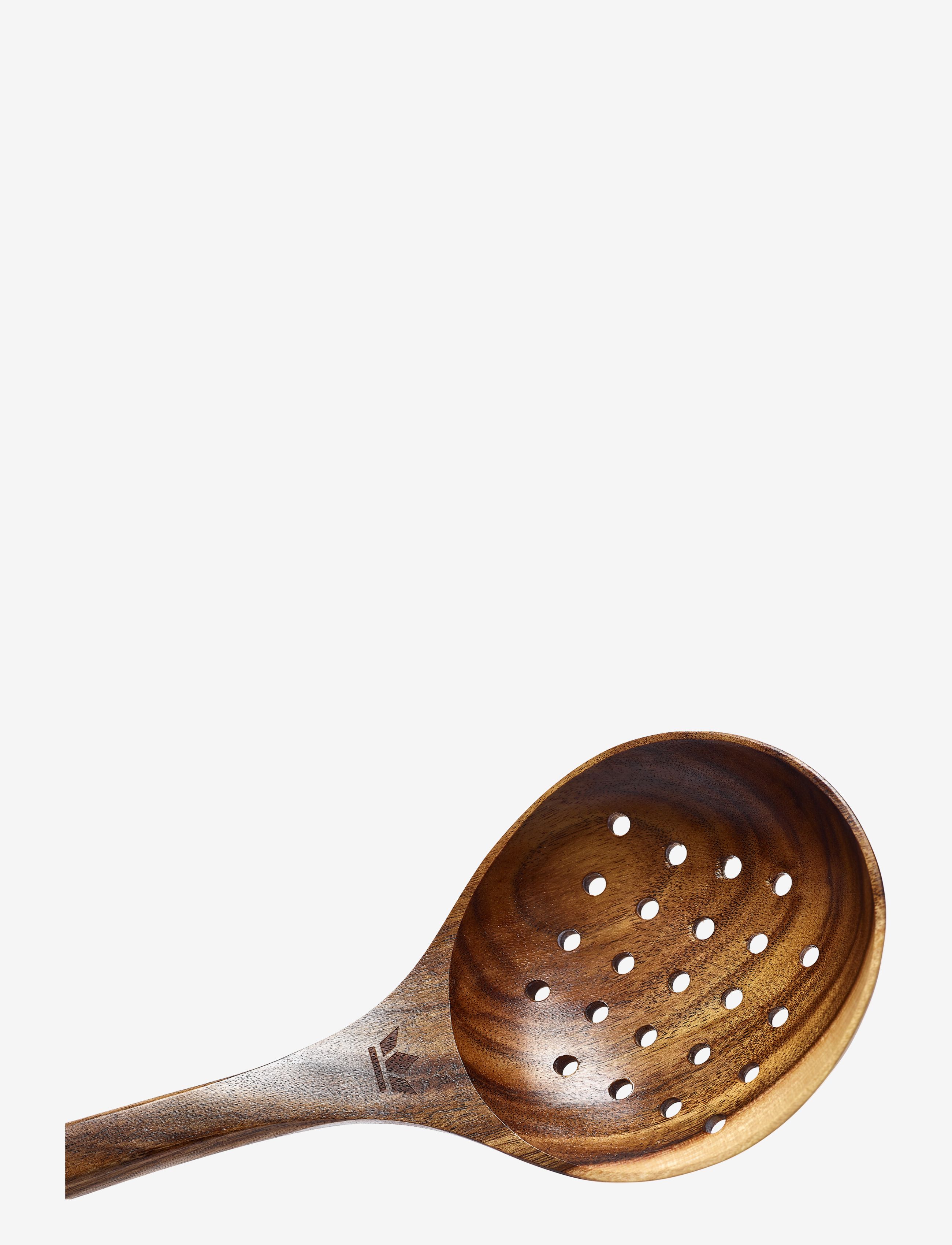 Dutchdeluxes - Wooden Utensil Skimmer Spoon XL - acacia - 1