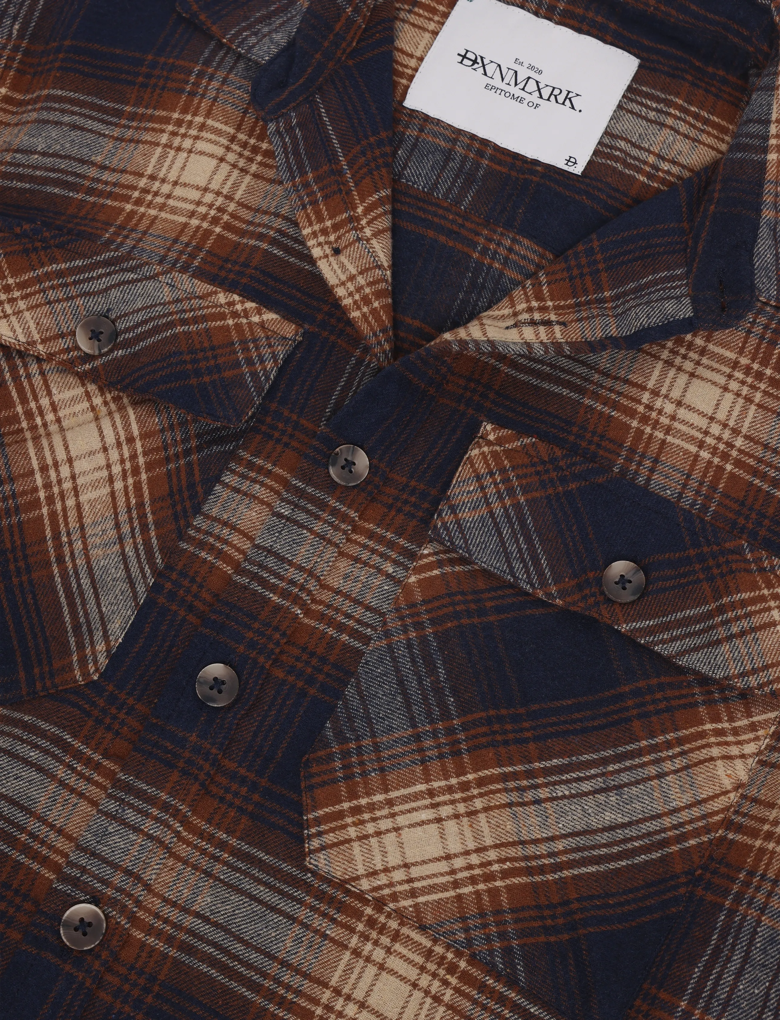 DXNMXRK - DX-Edlef - flanellskjortor - dark brown - 2
