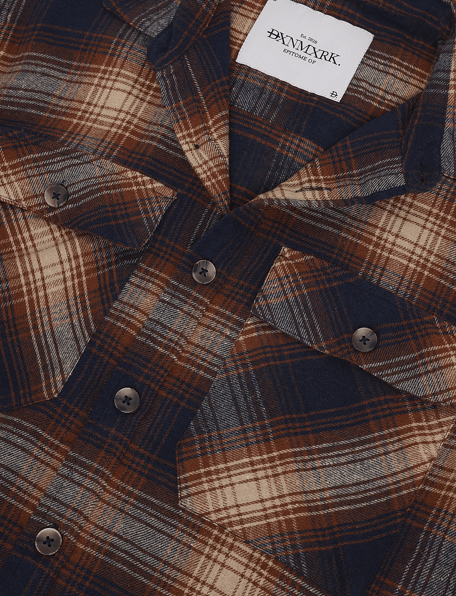 DXNMXRK - DX-Edlef - flanellskjortor - dark brown - 2