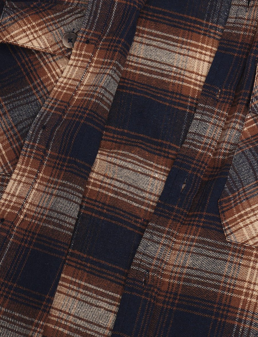 DXNMXRK - DX-Edlef - flanellskjortor - dark brown - 3