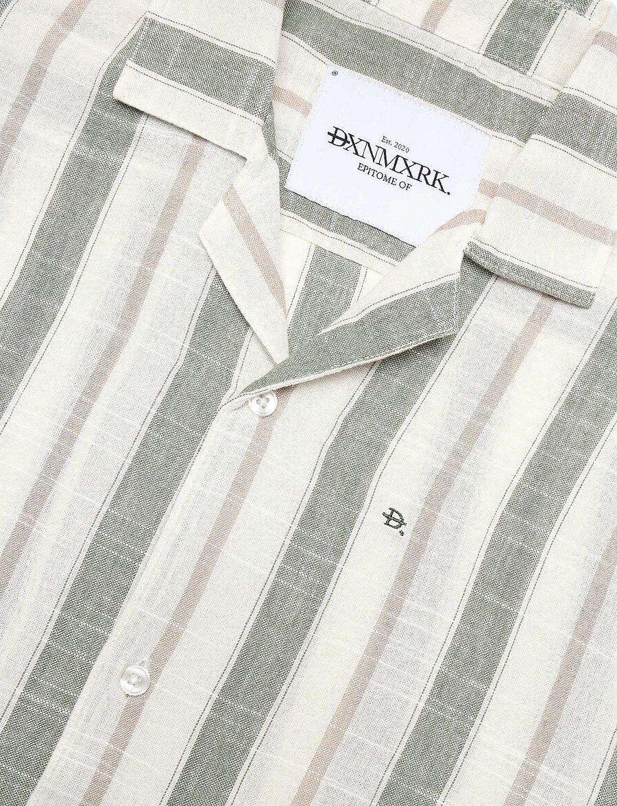 DXNMXRK - DX-Eberhardt - randiga skjortor - army green - 2