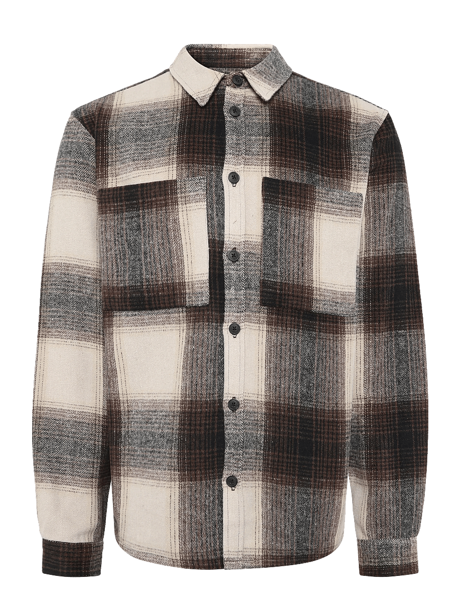 DXNMXRK - DXEarle - rutiga skjortor - dark brown - 0