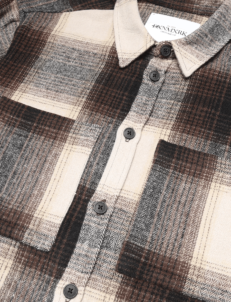 DXNMXRK - DXEarle - rutiga skjortor - dark brown - 2