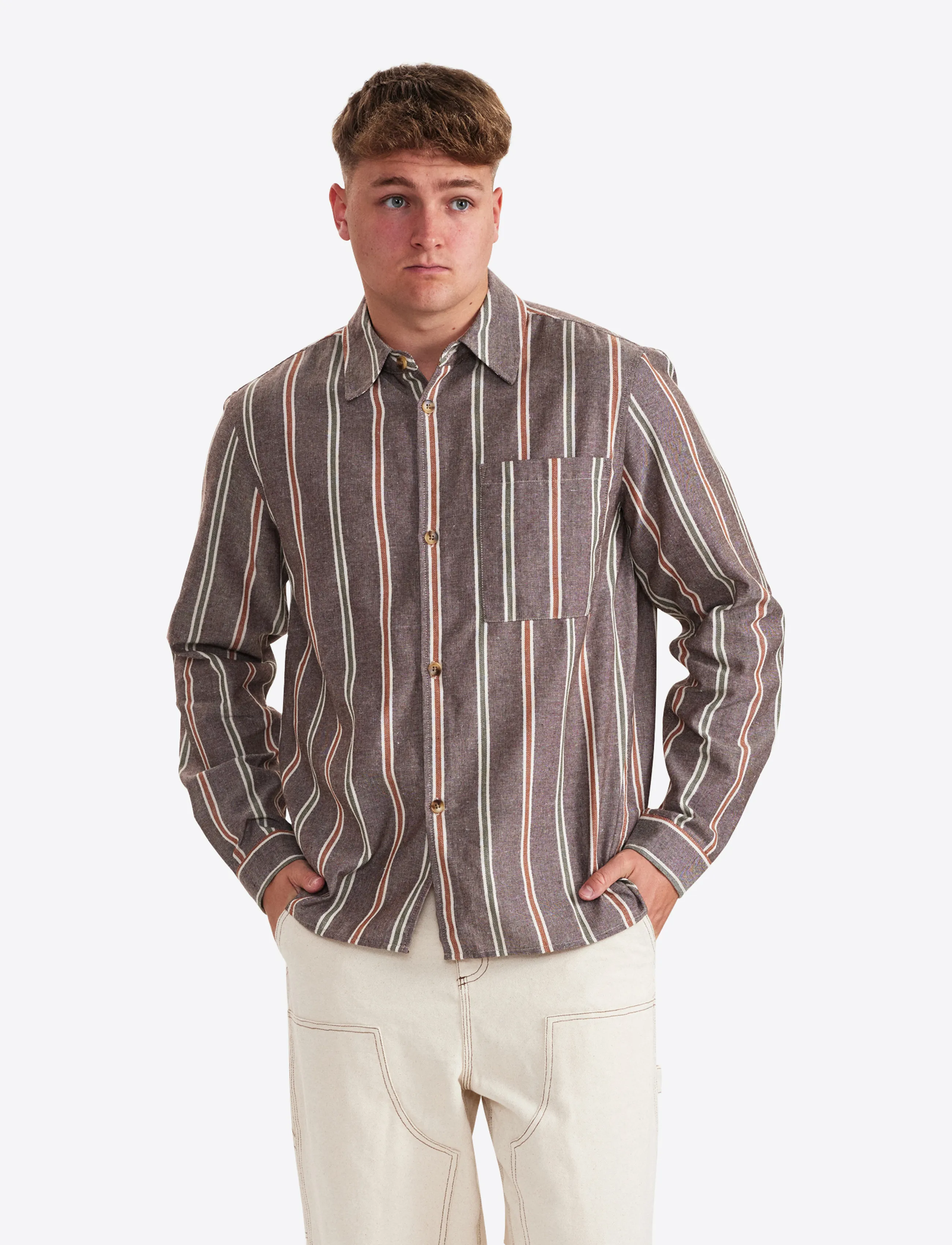 DXNMXRK - DXfranz - linneskjortor - brown - 0