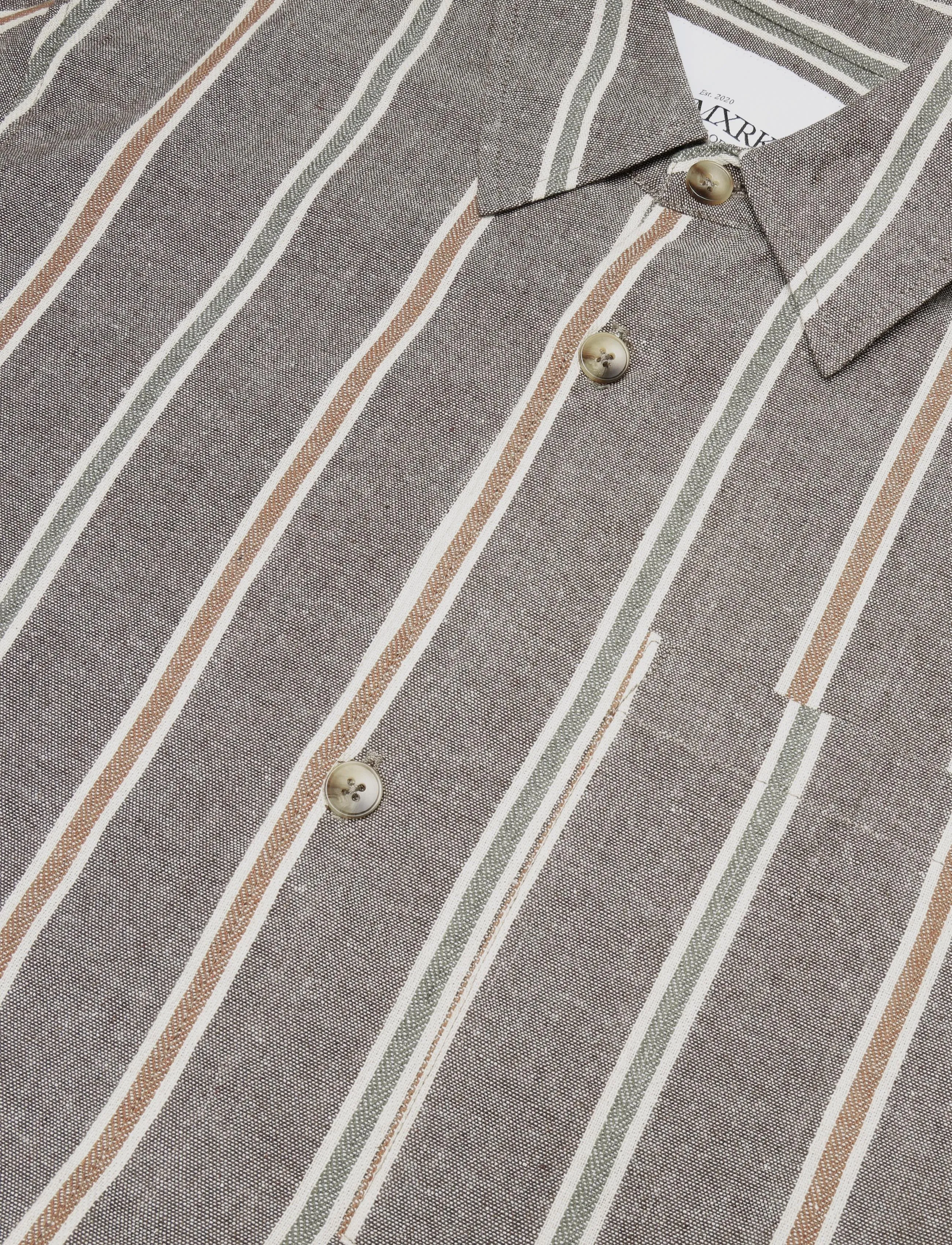 DXNMXRK - DXfranz - linen shirts - brown - 2