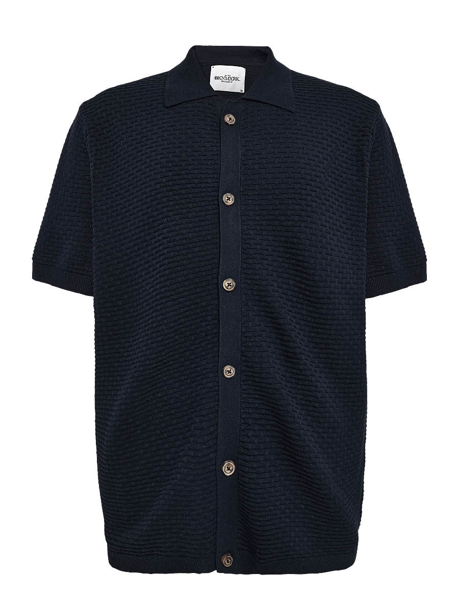 DXNMXRK - DXFyfe - langärmlige strick-polohemden - dark navy - 0