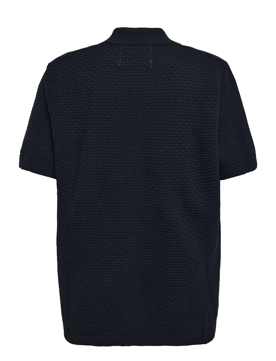 DXNMXRK - DXFyfe - langärmlige strick-polohemden - dark navy - 1