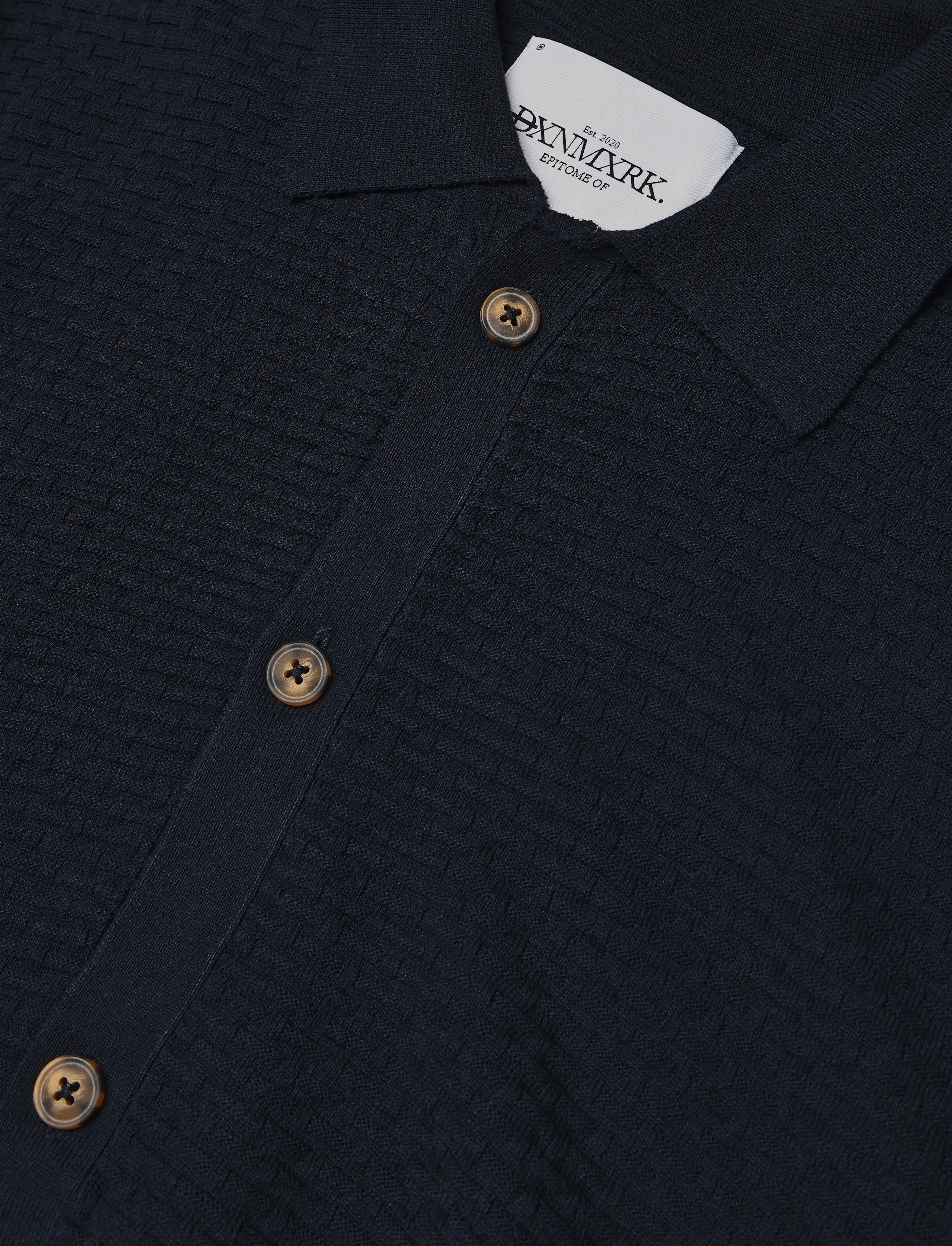 DXNMXRK - DXFyfe - langärmlige strick-polohemden - dark navy - 2
