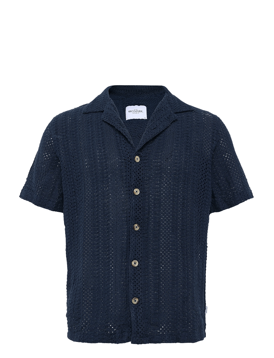 DXNMXRK - DXFouad - kortärmade skjortor - navy - 0