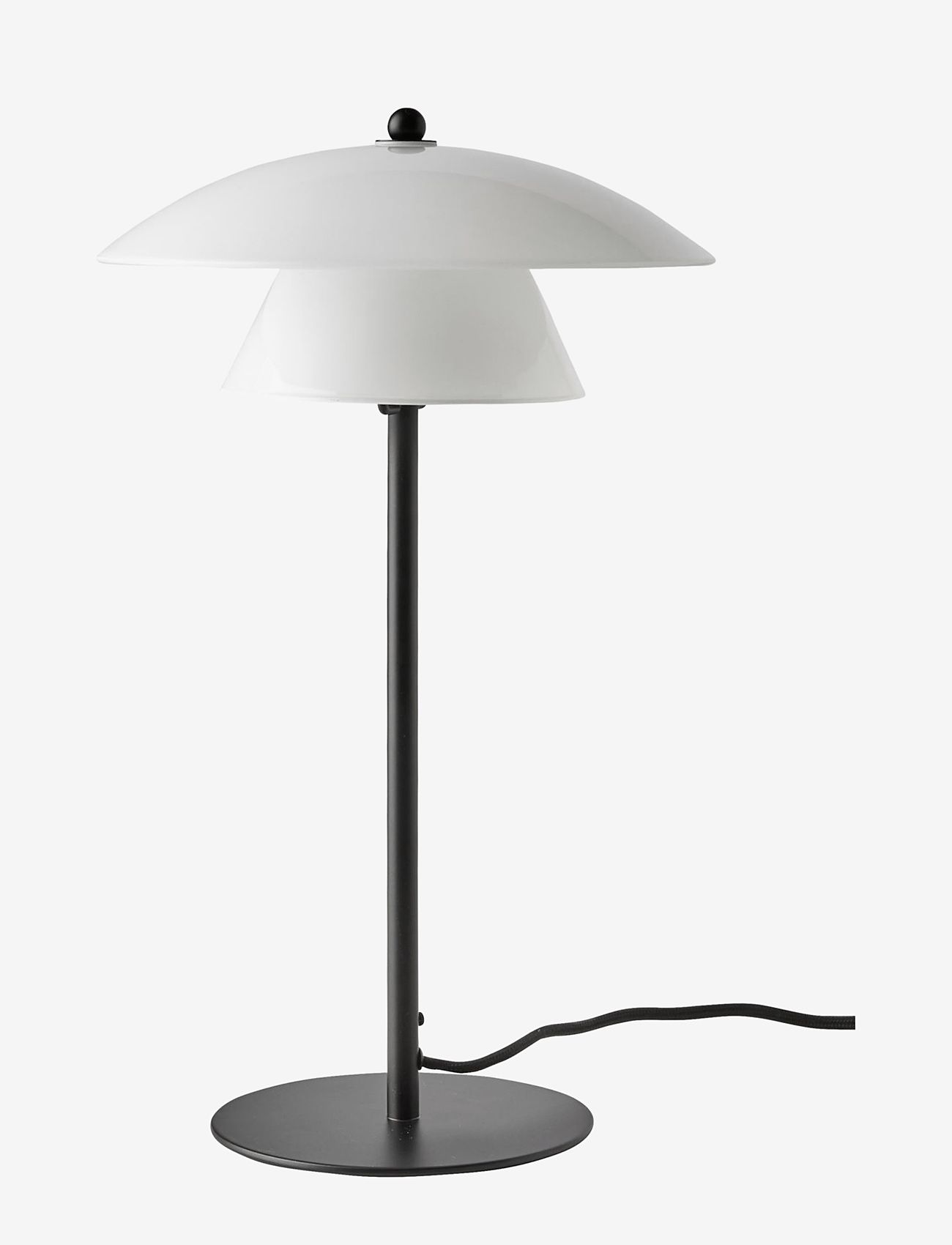 Dyberg Larsen - Norup D25 bordlampe - bureau- en tafellampen - opal / black - 0