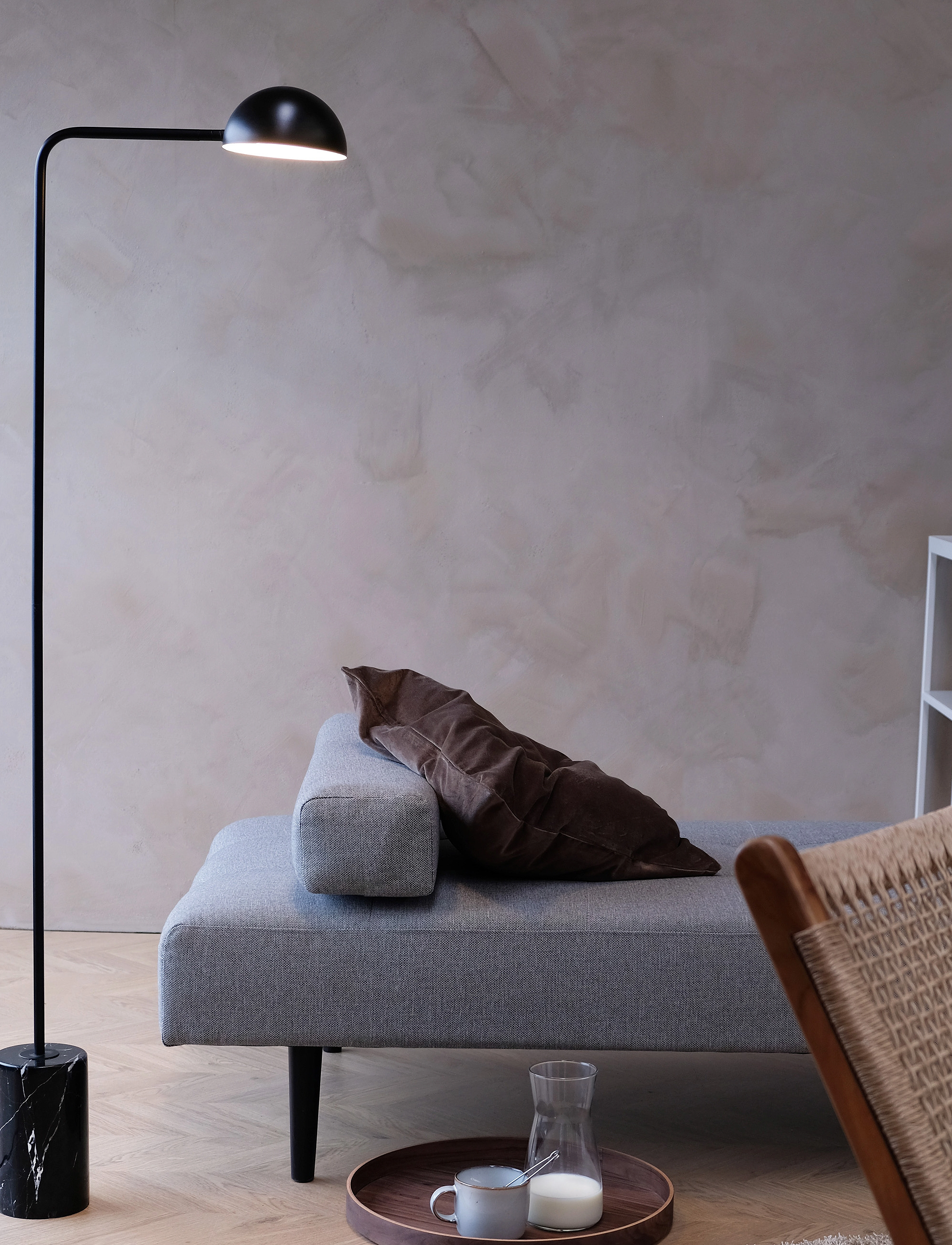 Dyberg Larsen Marble Gulvlampe, H29 cm, Lamps, Schwarz - Floor Homeware