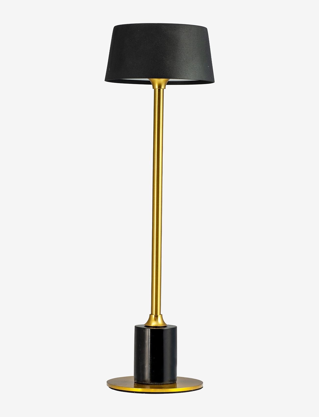 Dyberg Larsen - Yoyo Table lamp Rechargeable LED - trädgårdbelysning - black/ brass - 0