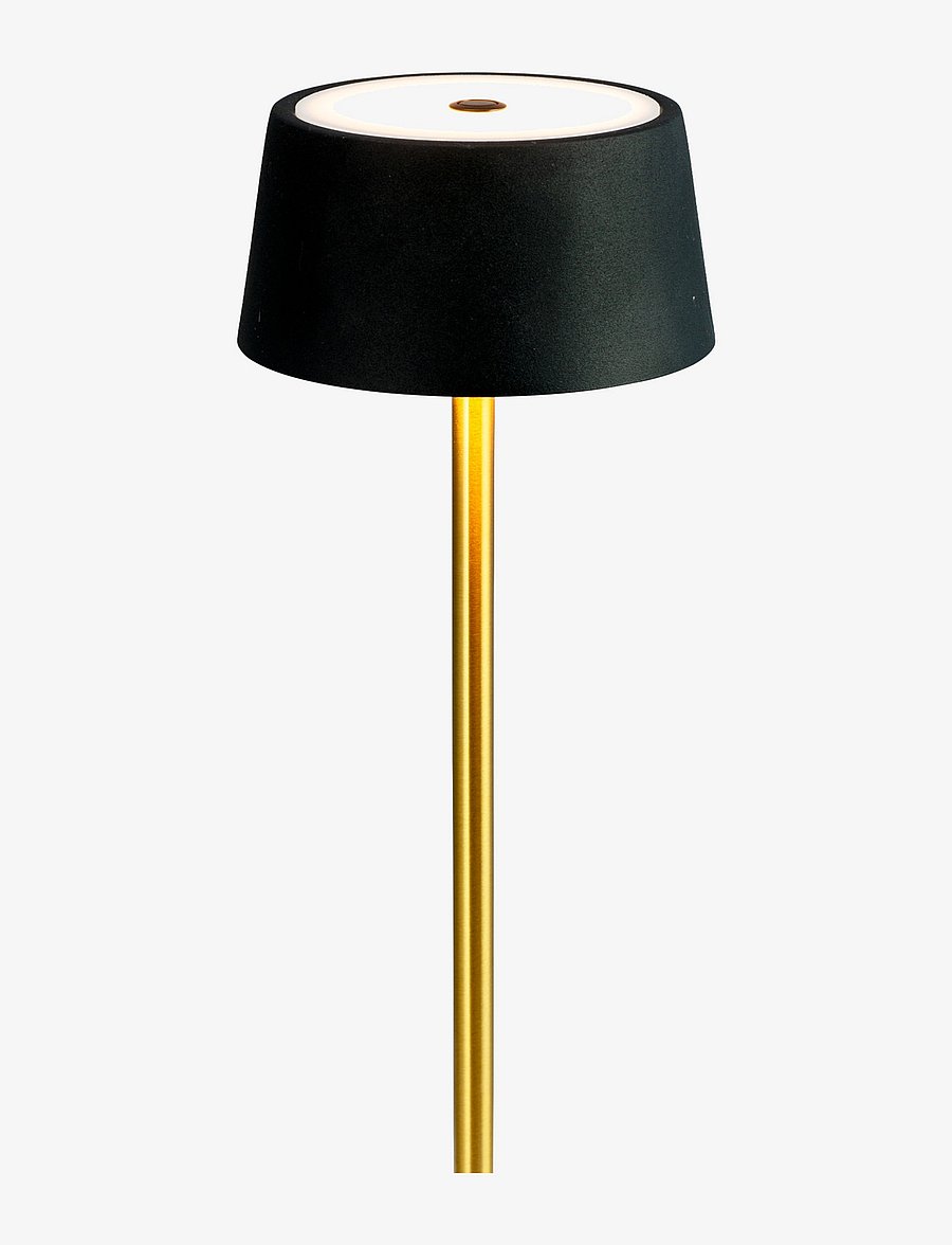 Dyberg Larsen - Yoyo Table lamp Rechargeable LED - schreibtisch- & tischlampen - black/ brass - 3