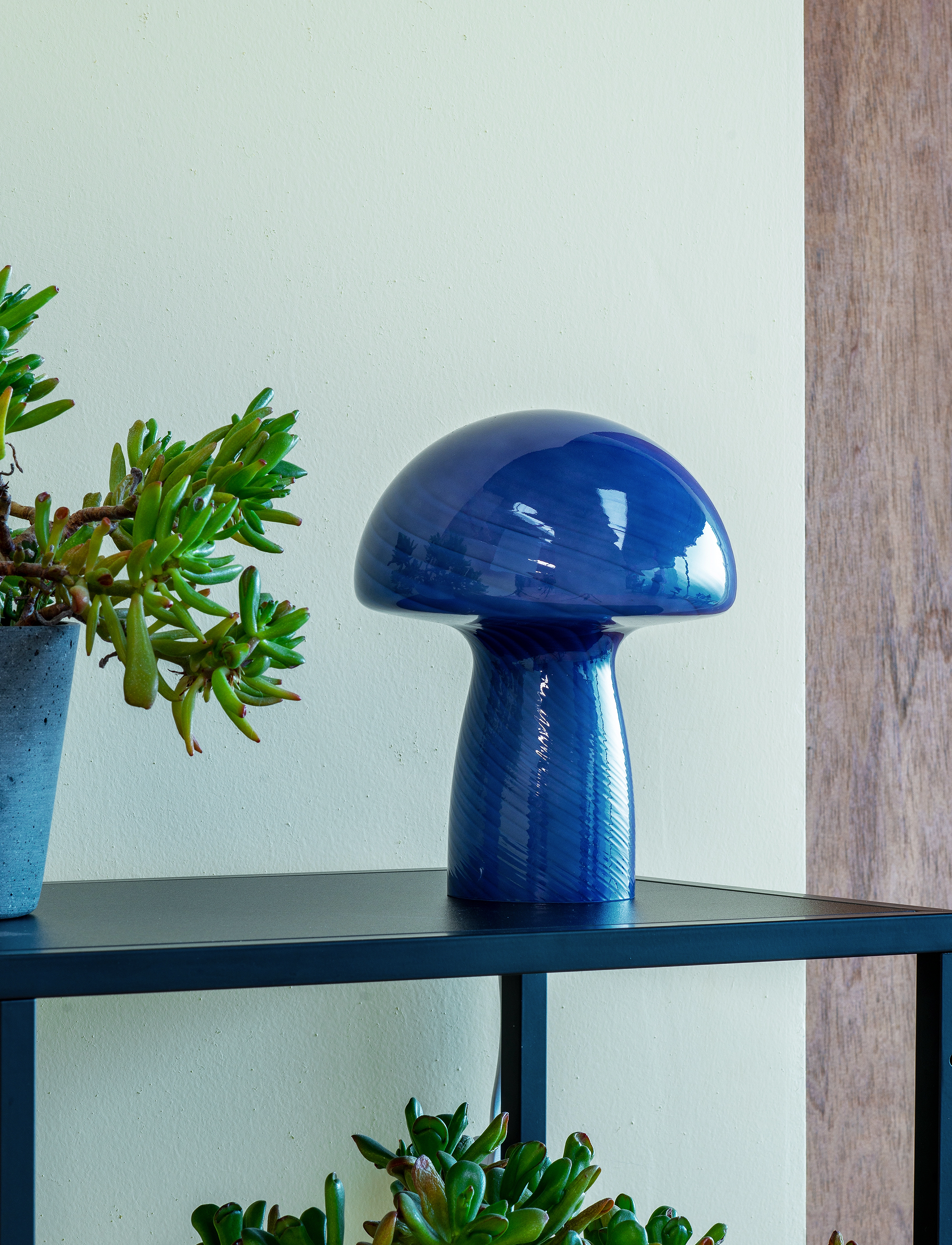 Dyberg Larsen Jenny Mushroom Blå, H23 cm, Lamps, Blau - Table Homeware