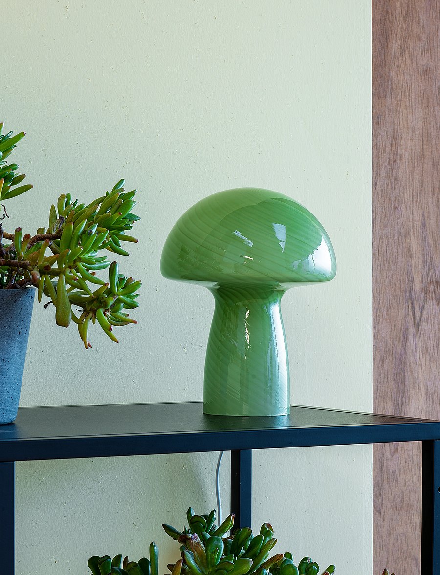 Dyberg Larsen - Jenny Mushroom Lamp - schreibtisch- & tischlampen - green - 0