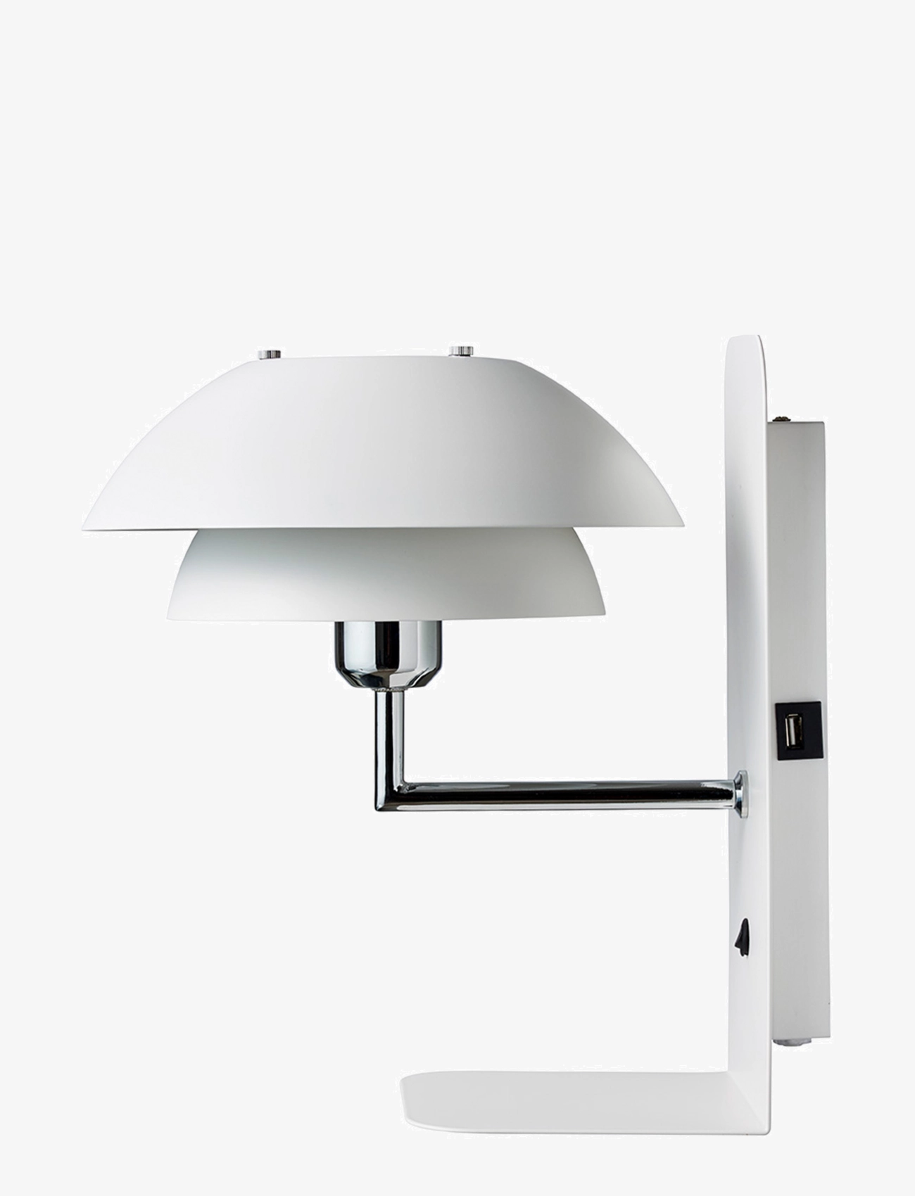 DYBERG LARSEN Parma Væg Lampe M/Usb Weiß - Ø 25 CM - Unisex