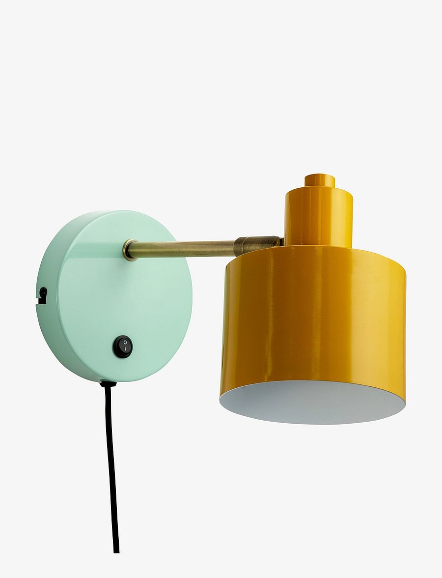 Dyberg Larsen - Ocean karry/ messing/ turkis væglampe - seinalambid - curry/ brass/ turquoise - 3