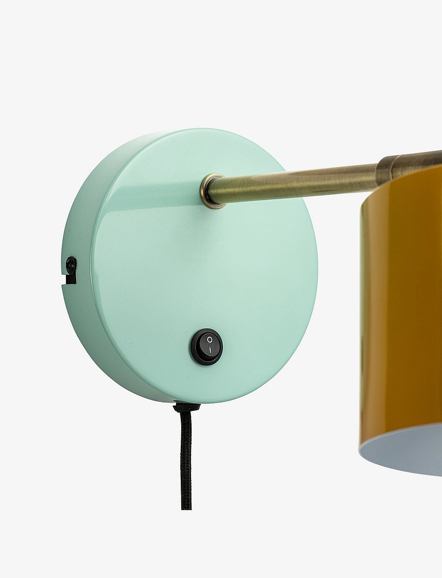 Dyberg Larsen - Ocean karry/ messing/ turkis væglampe - seinalambid - curry/ brass/ turquoise - 4