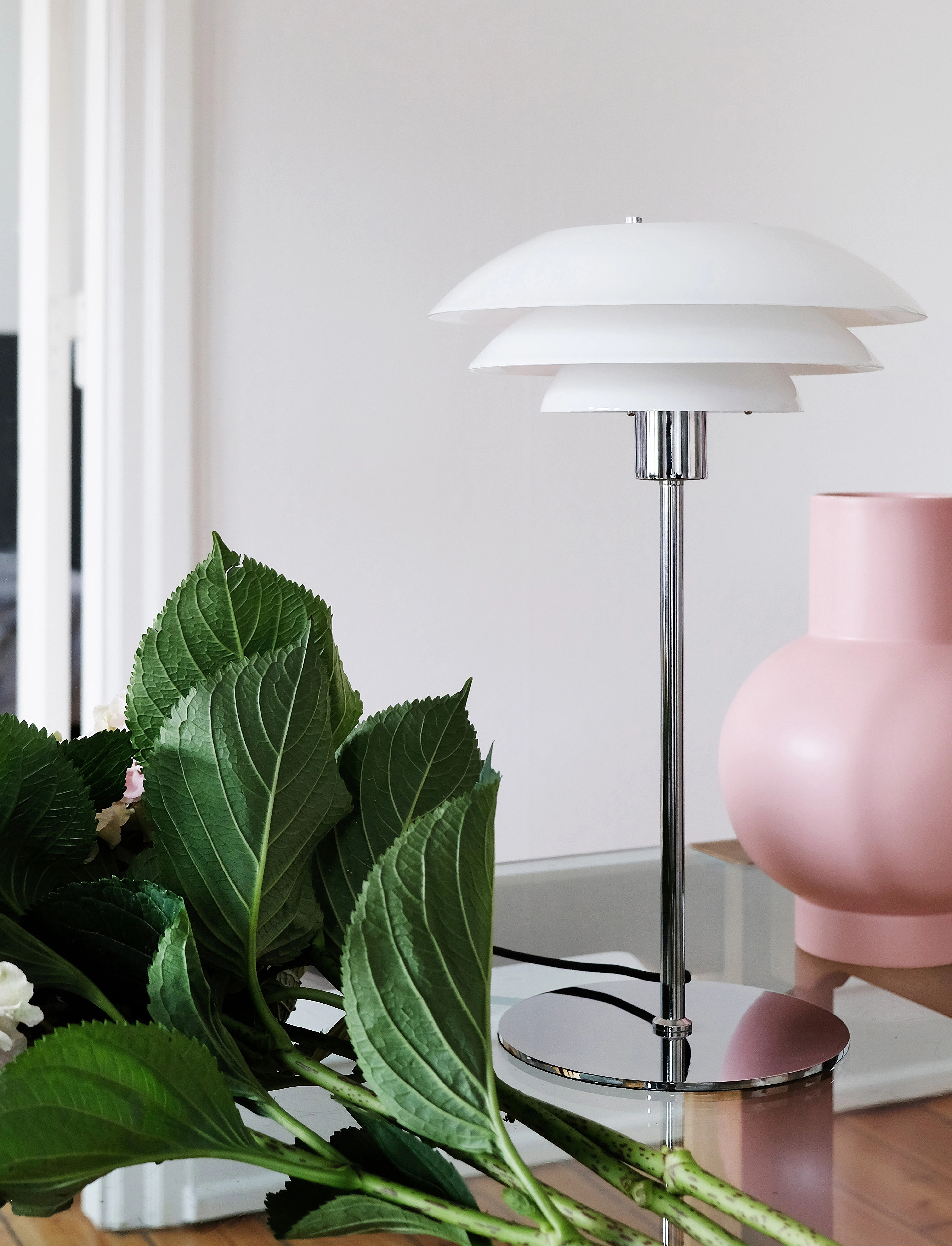 Dyberg Larsen Dl31 Opal Bordlampe, H50 cm, Lamps, Weiß - Table Homeware