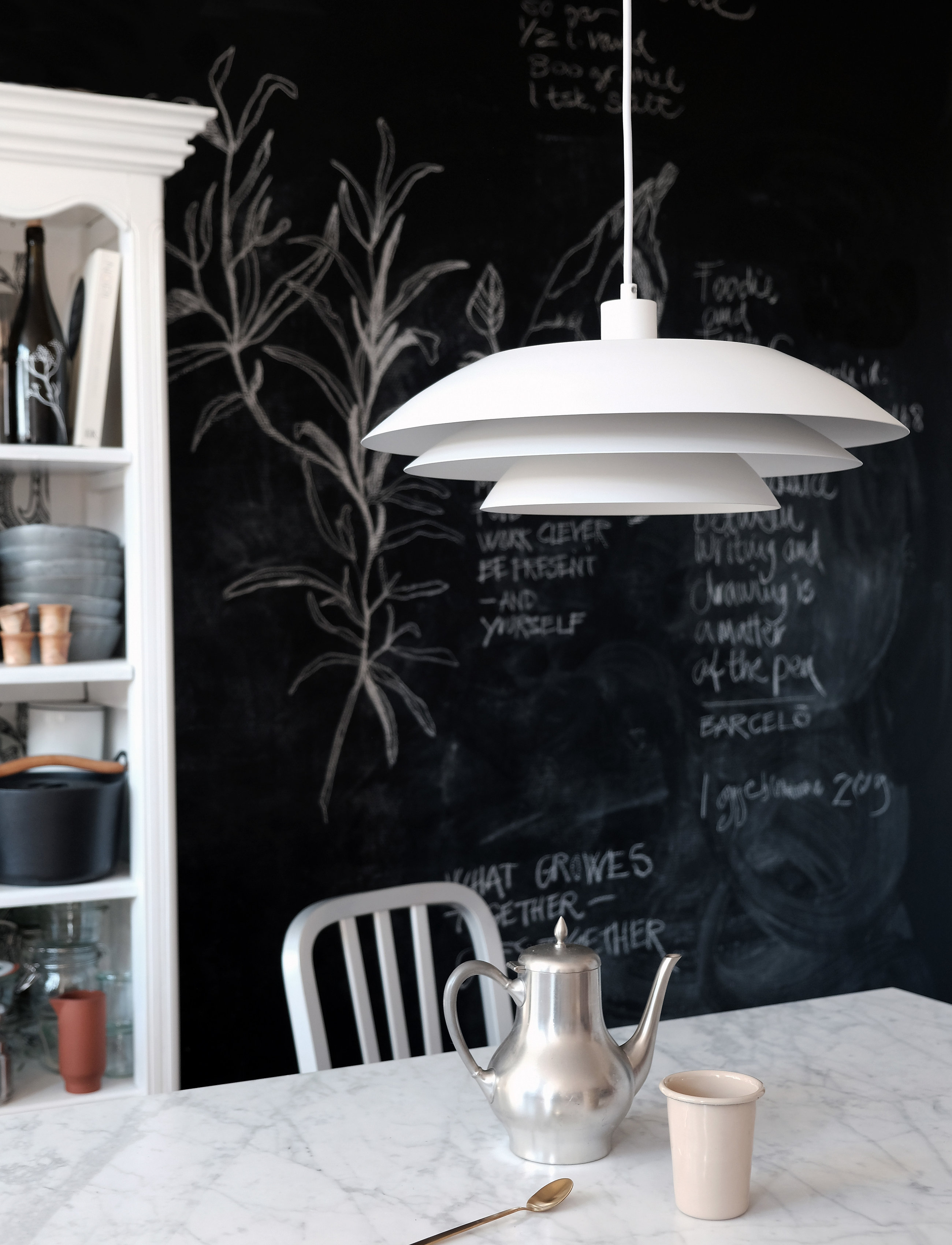 Dyberg Larsen Dl45 Pendel Matt Hvid, H13 cm, Ceiling Lamps, Weiß - Pendant Homeware
