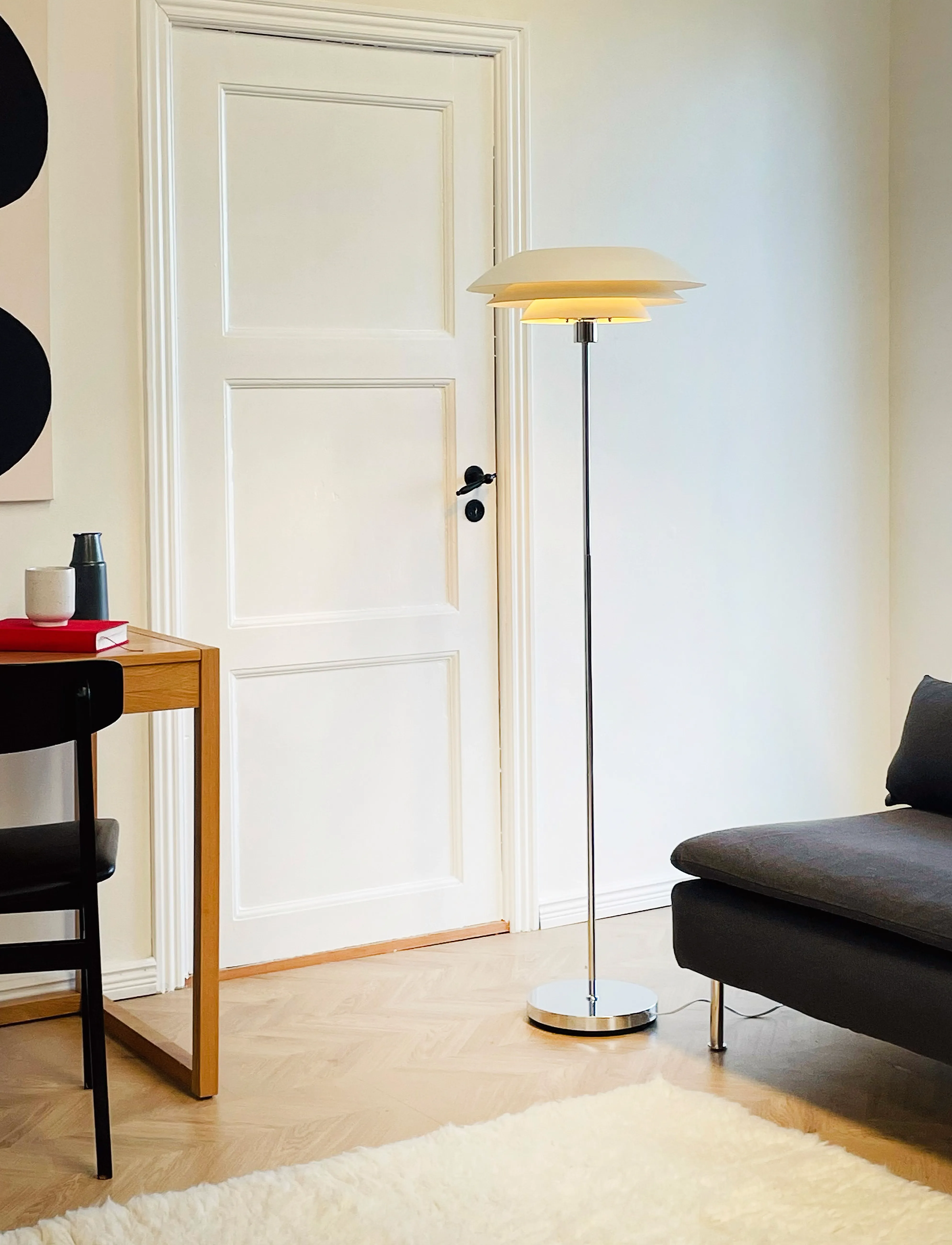 Dyberg Larsen Dl45 Gulvlampe Matt Hvid, H146 cm, Lamps, Mehrfarbig/gemustert - Floor Homeware