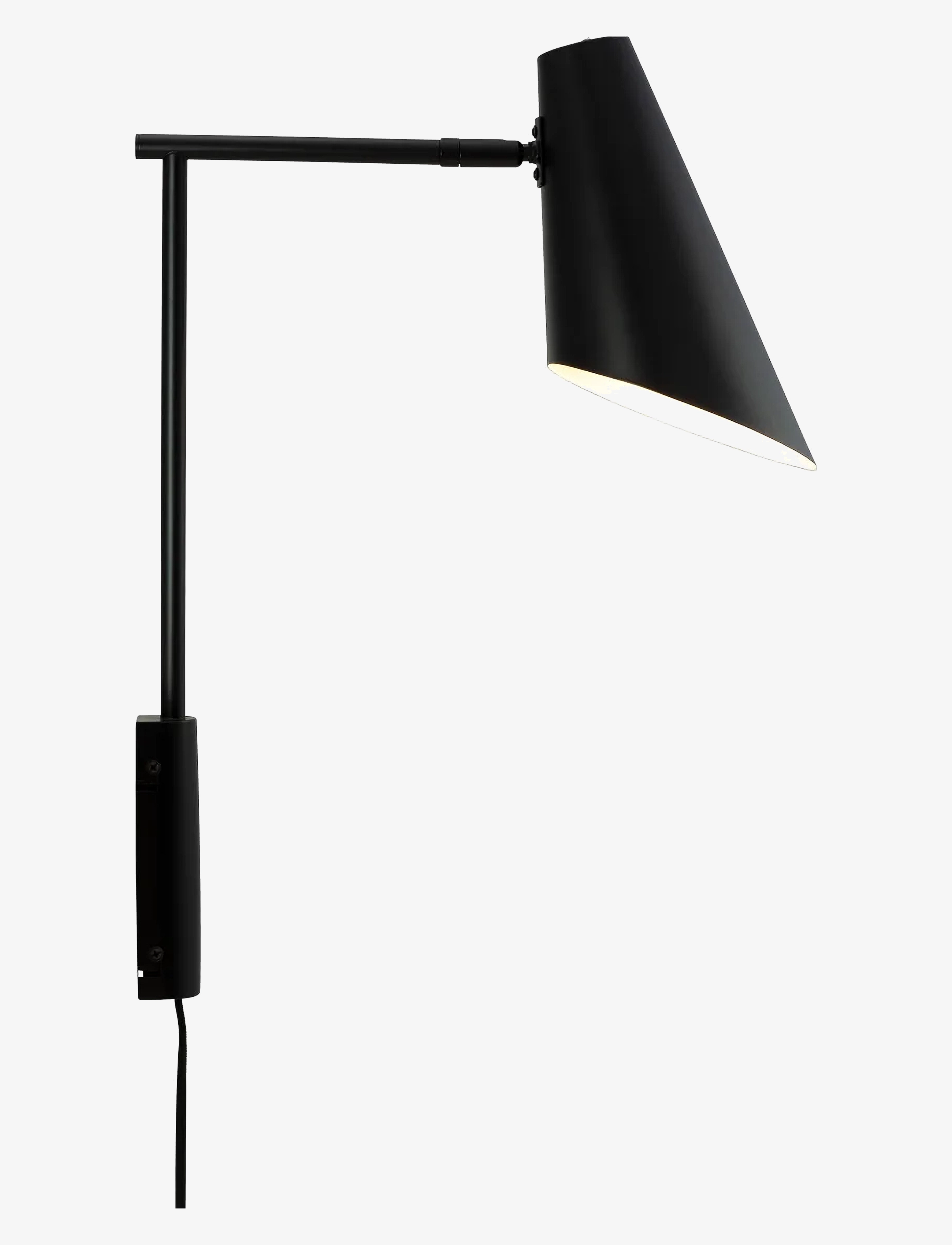 Dyberg Larsen - Cale Wall lamp w/rod matt Black - vegglampar - black - 2