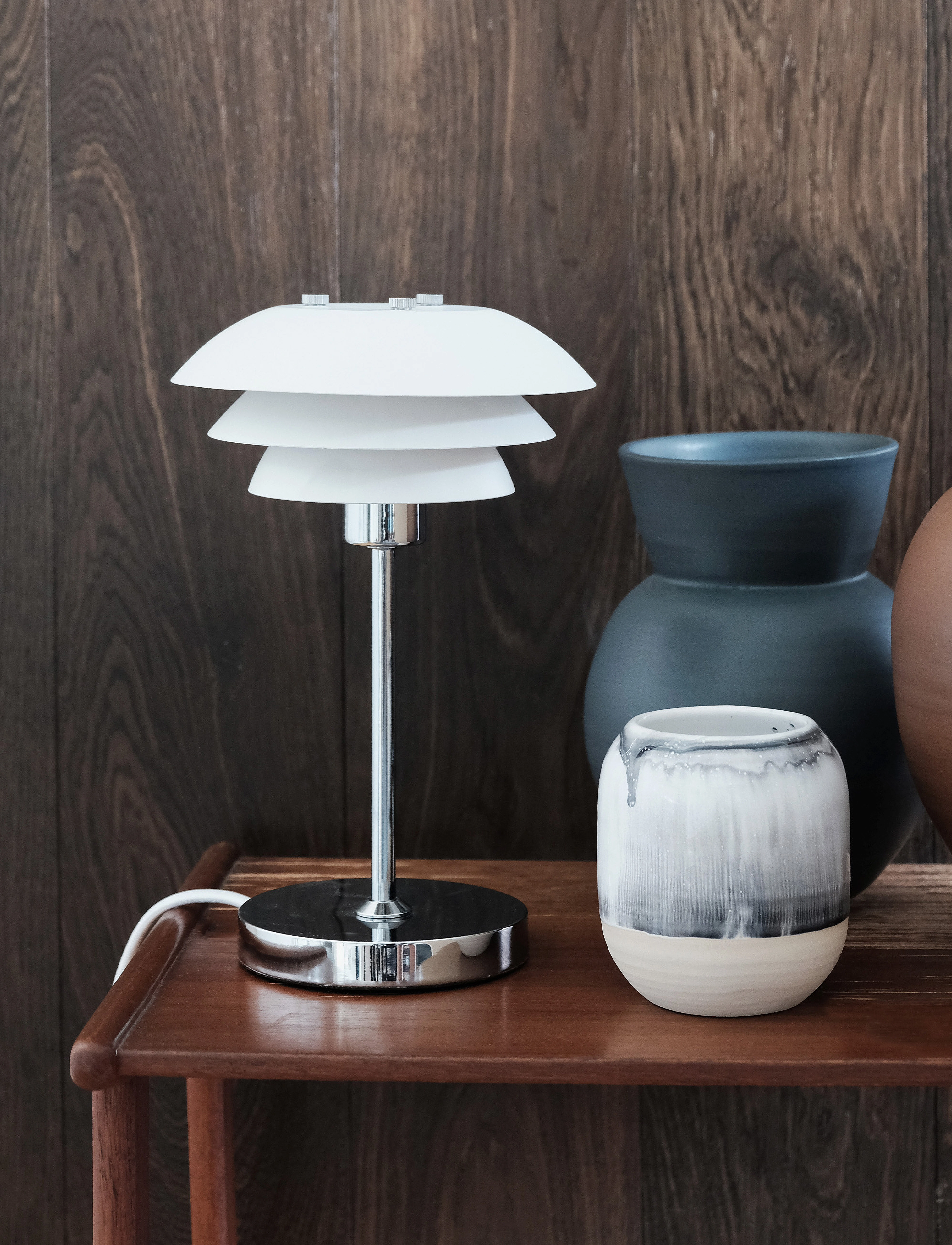 Dyberg Larsen Dl16 Hvid Bordlampe, H25 cm, Lamps, Weiß - Table Homeware