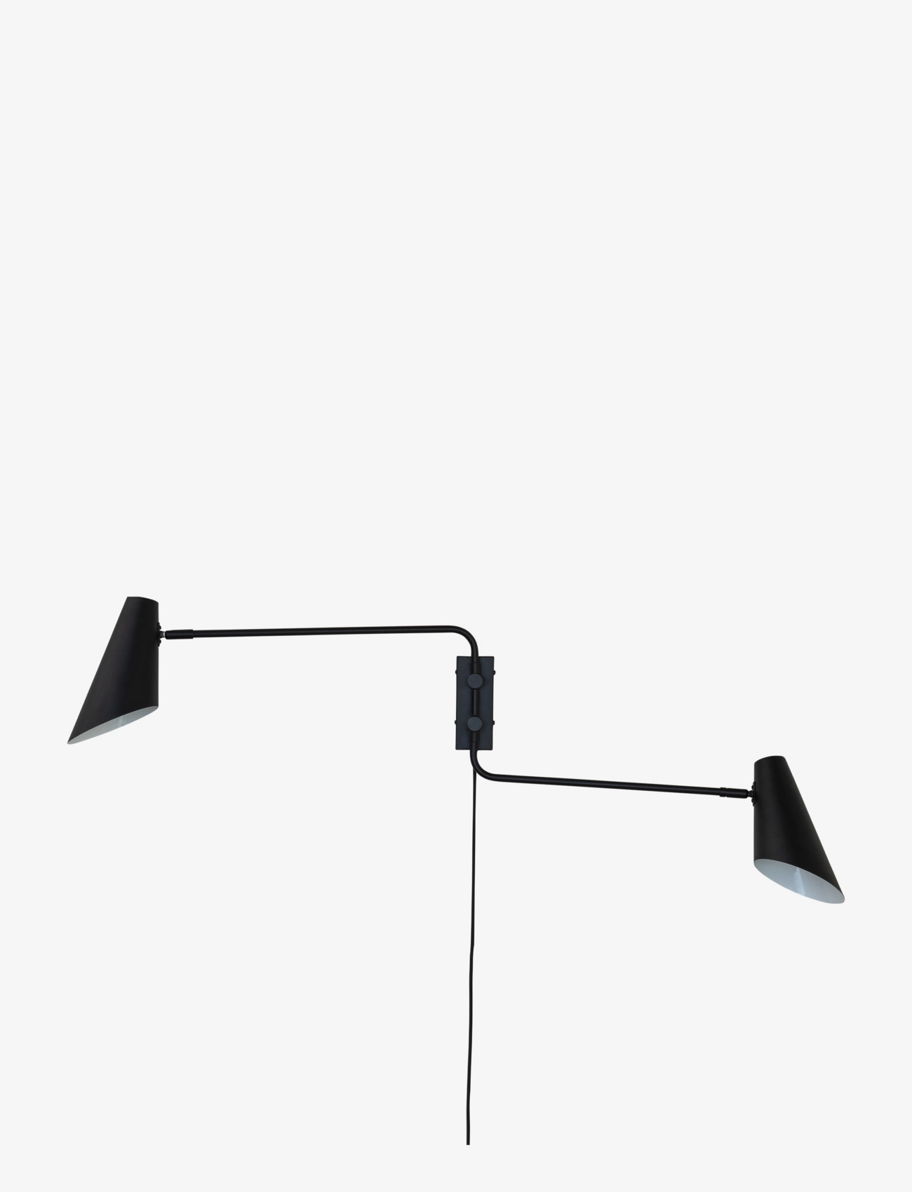 DYBERG LARSEN Cale Sort Væglampe Med / 2 Arme Schwarz - L50CM - Unisex